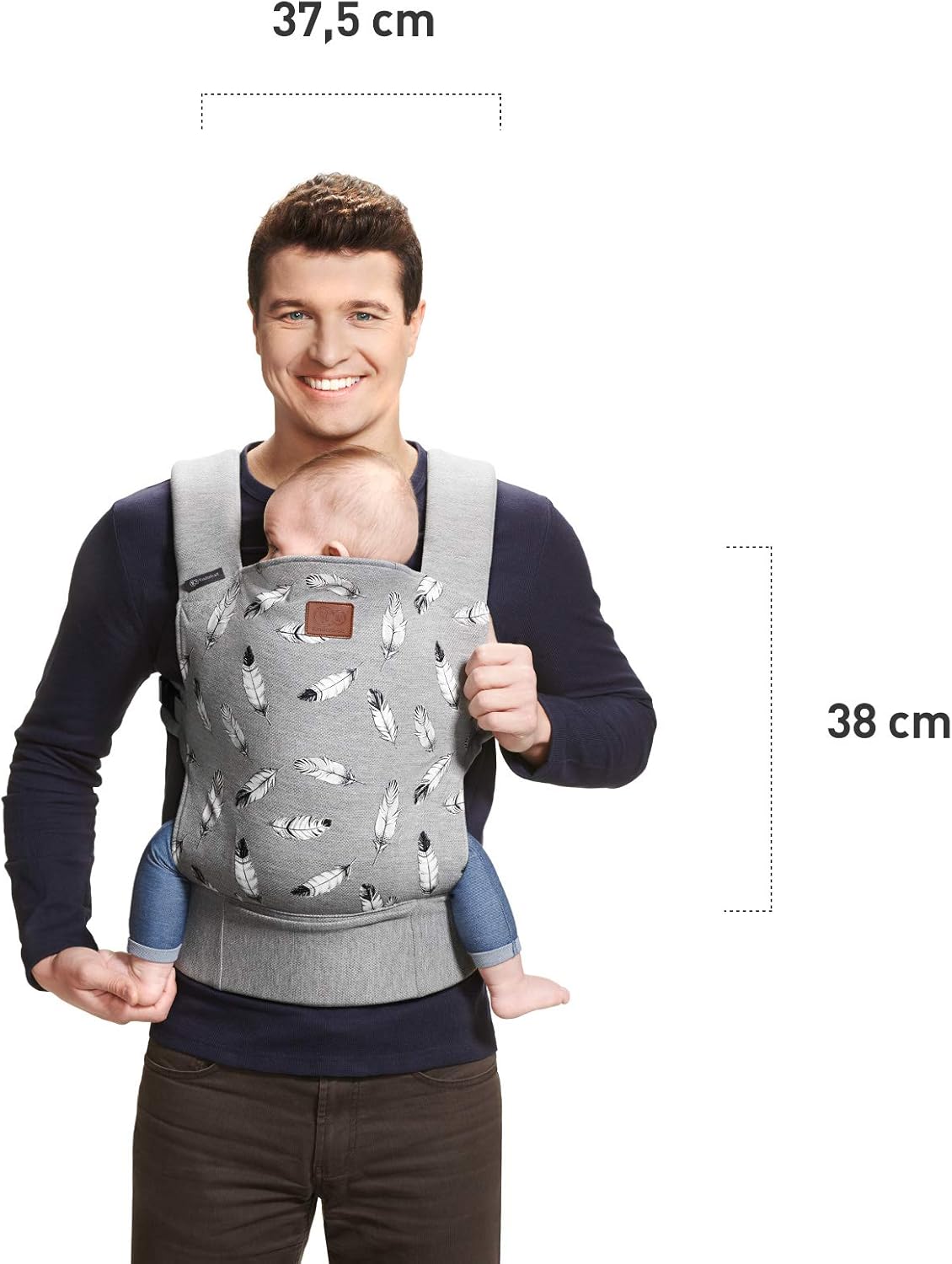 Kinderkraft Marsupio Ergonomico MILO, Grigio - immagine 12