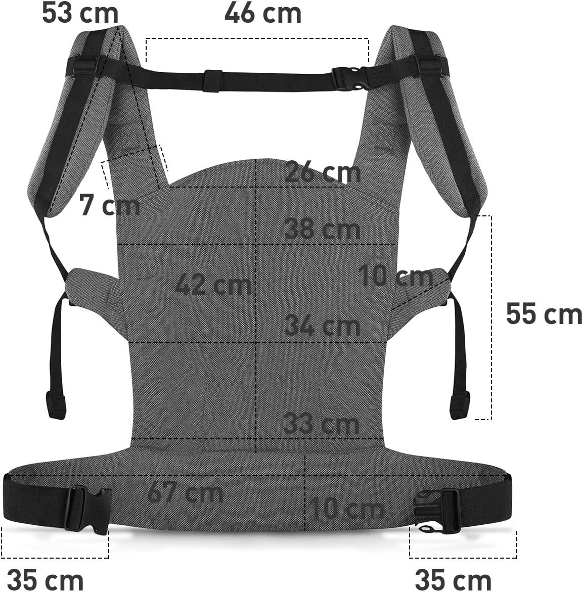 Kinderkraft Marsupio Ergonomico MILO, Grigio - immagine 7