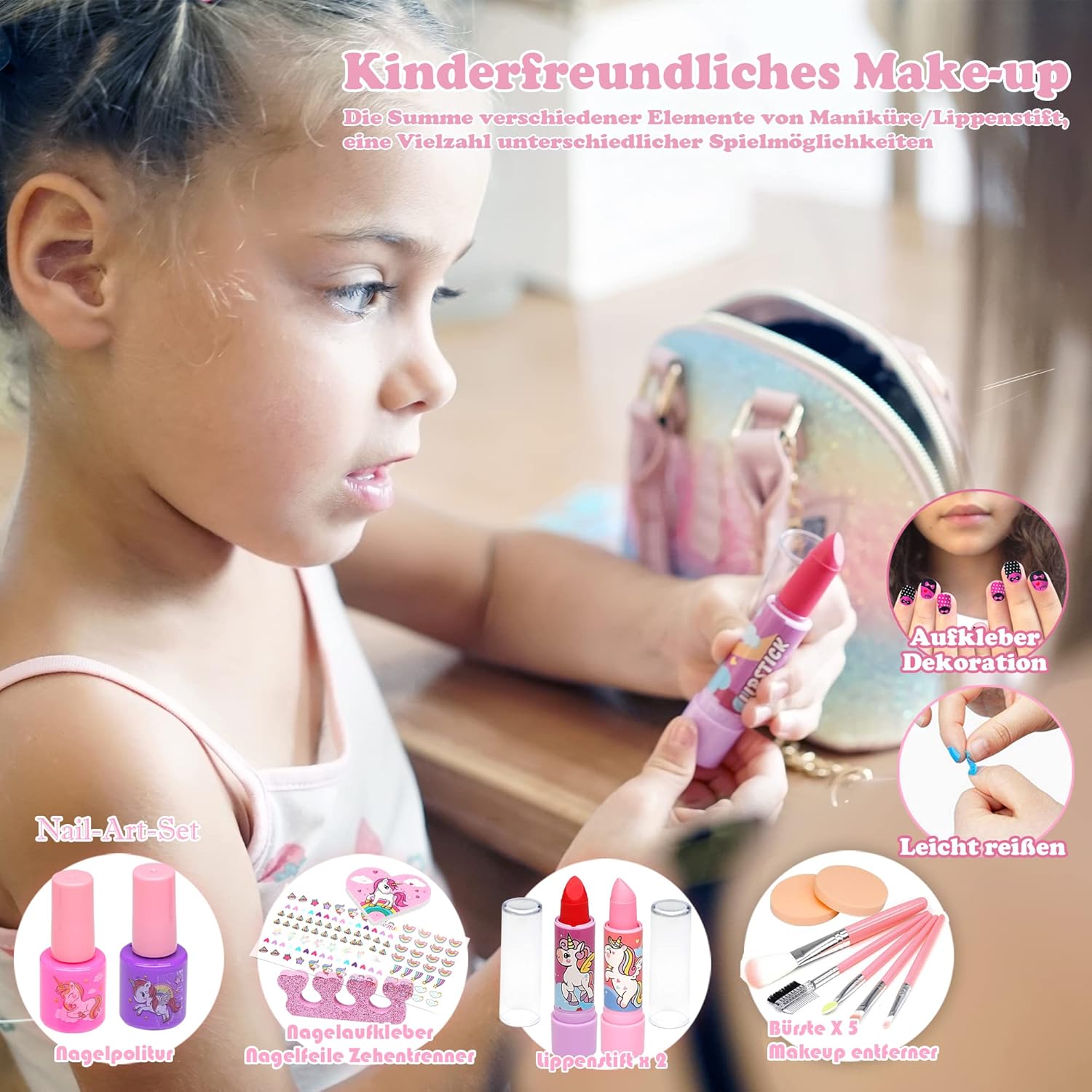 Set Trucchi Bambina Lavabile - Valigetta Trucco - immagine 5