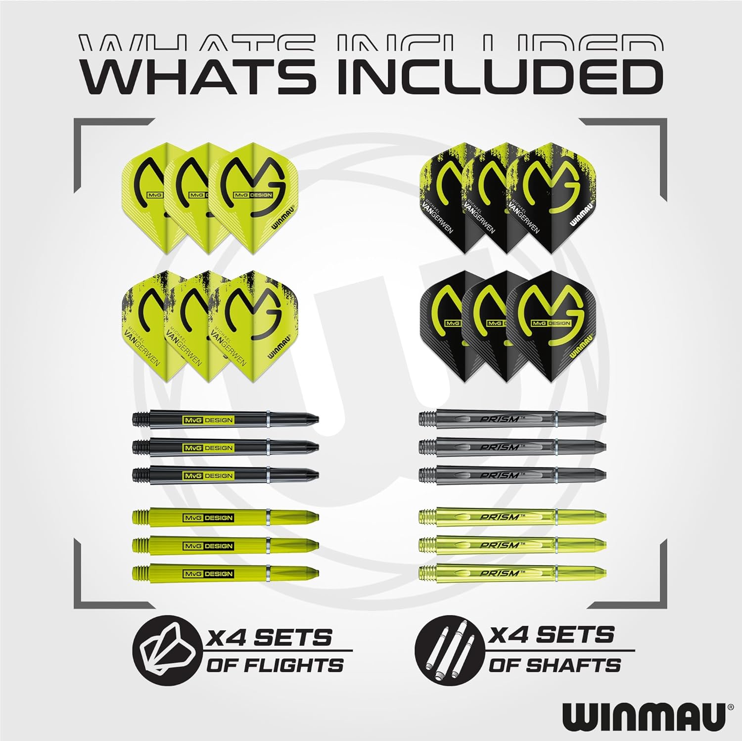 WINMAU Michael Van Gerwen MvG - Set Freccette 50 Pezzi - immagine 3