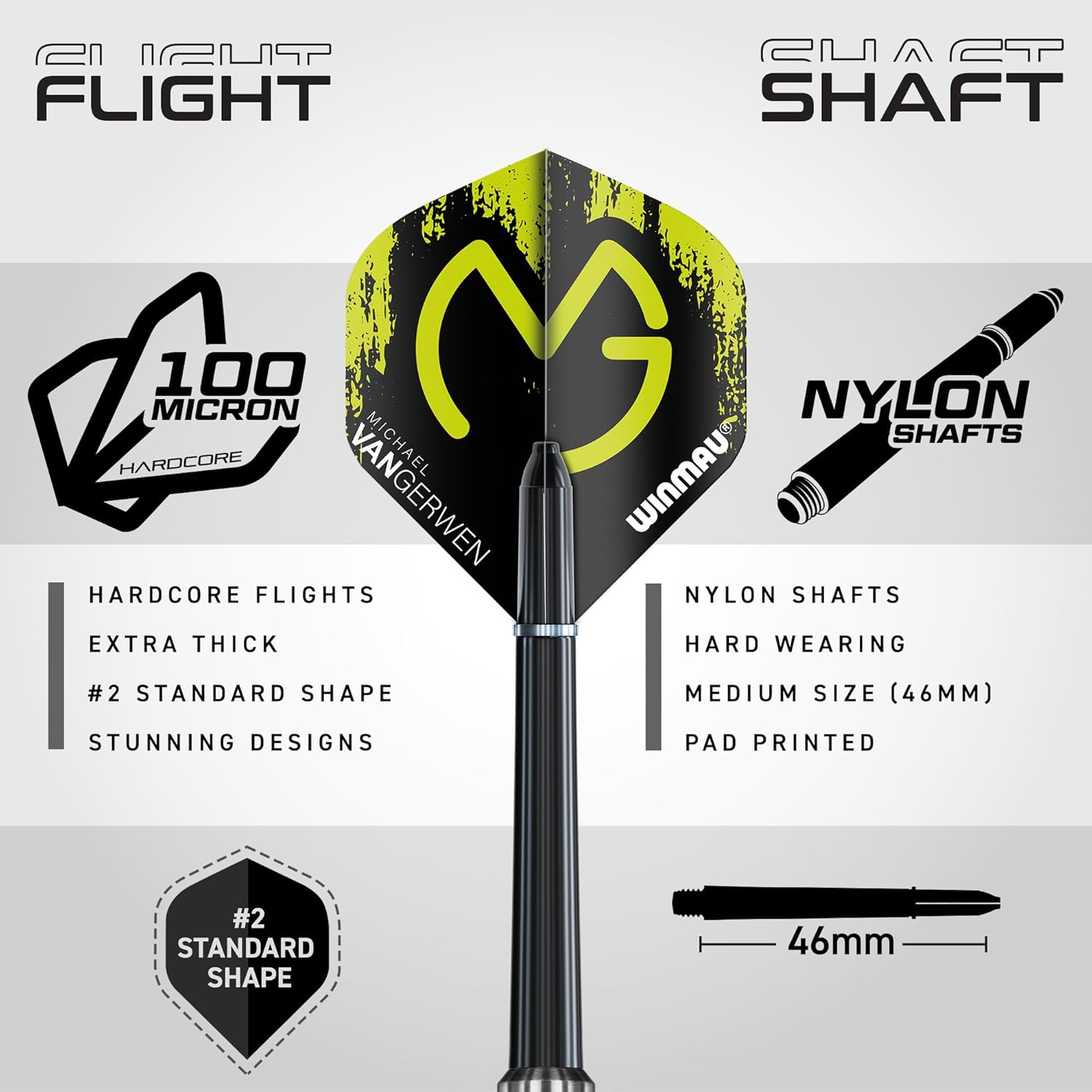 WINMAU Michael Van Gerwen MvG - Set Freccette 50 Pezzi - immagine 4