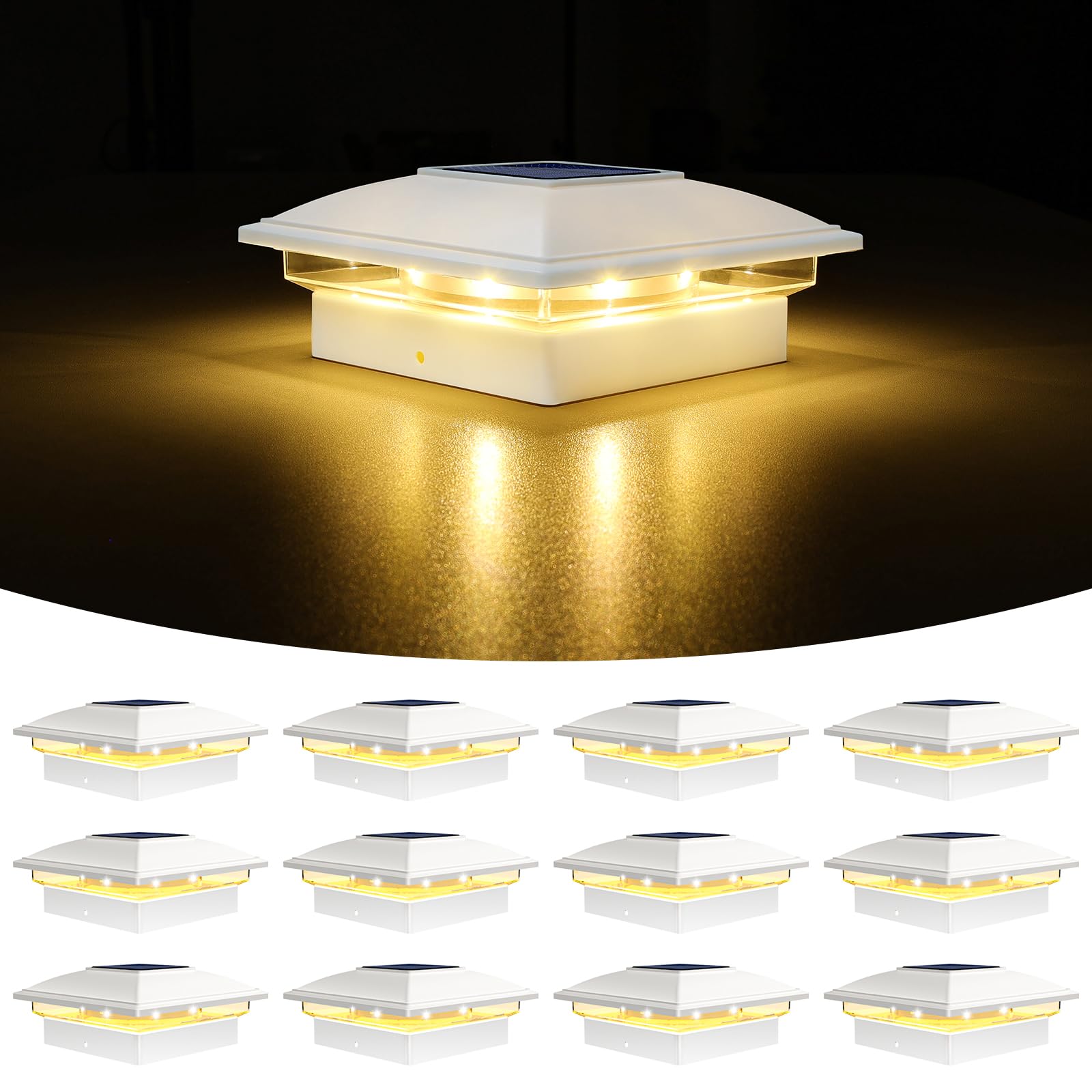 Volisun Pali Solari Impermeabili per Recinzioni (12 pz)