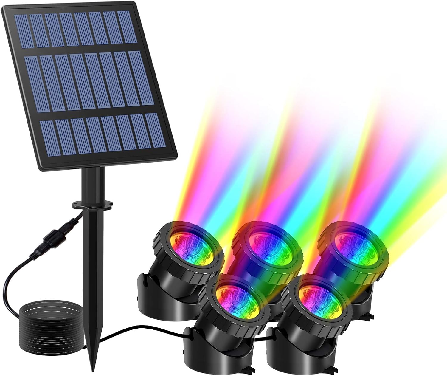 T-sun Illuminazione Solare per Laghetti LED RGB IP68