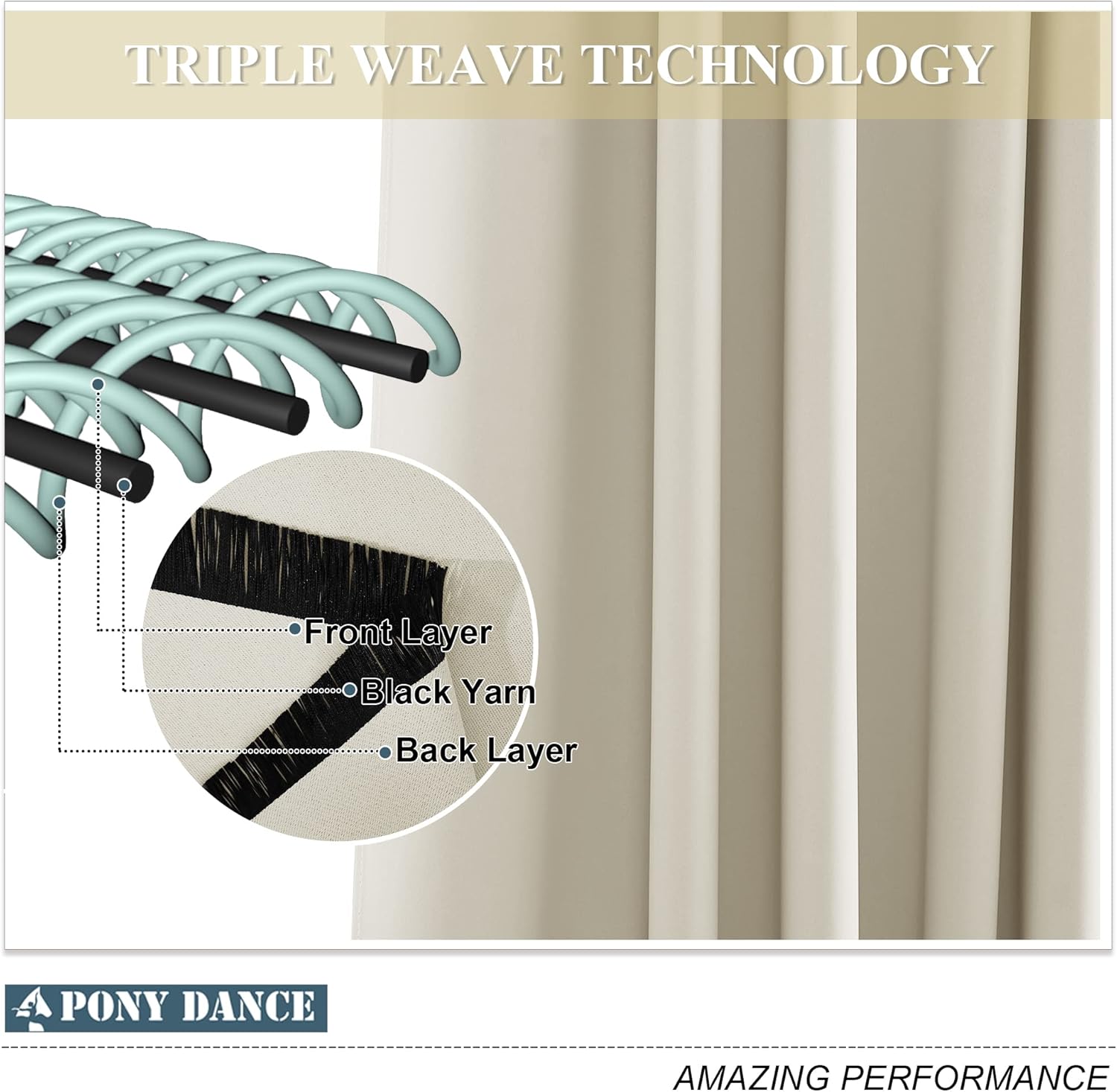 Pony Dance Pannello Divisorio Oscurante Termico 200x260 cm - immagine 7