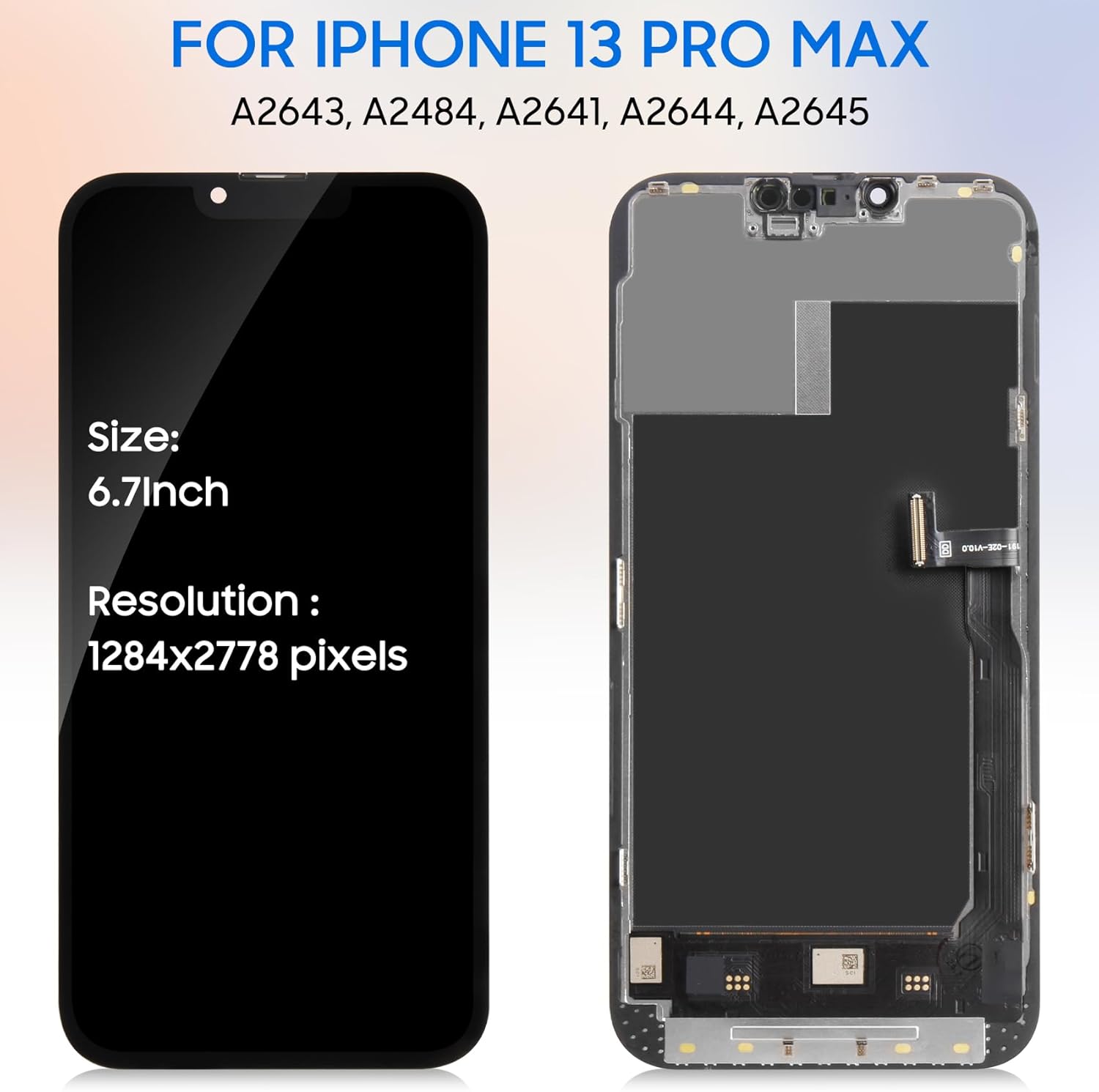 Schermo LCD OLED Ricambio per iPhone 13 Pro Max 6,7" - immagine 2