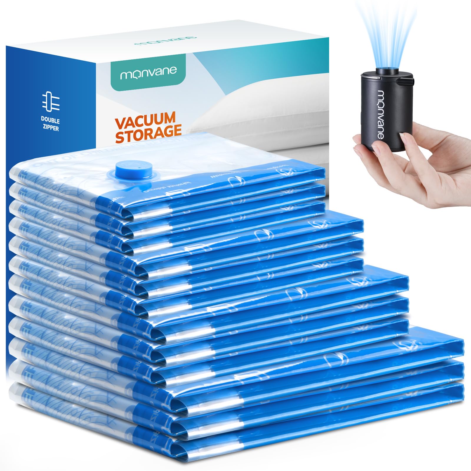 Monvane Set Sacchetti Sottovuoto con Pompa Elettrica