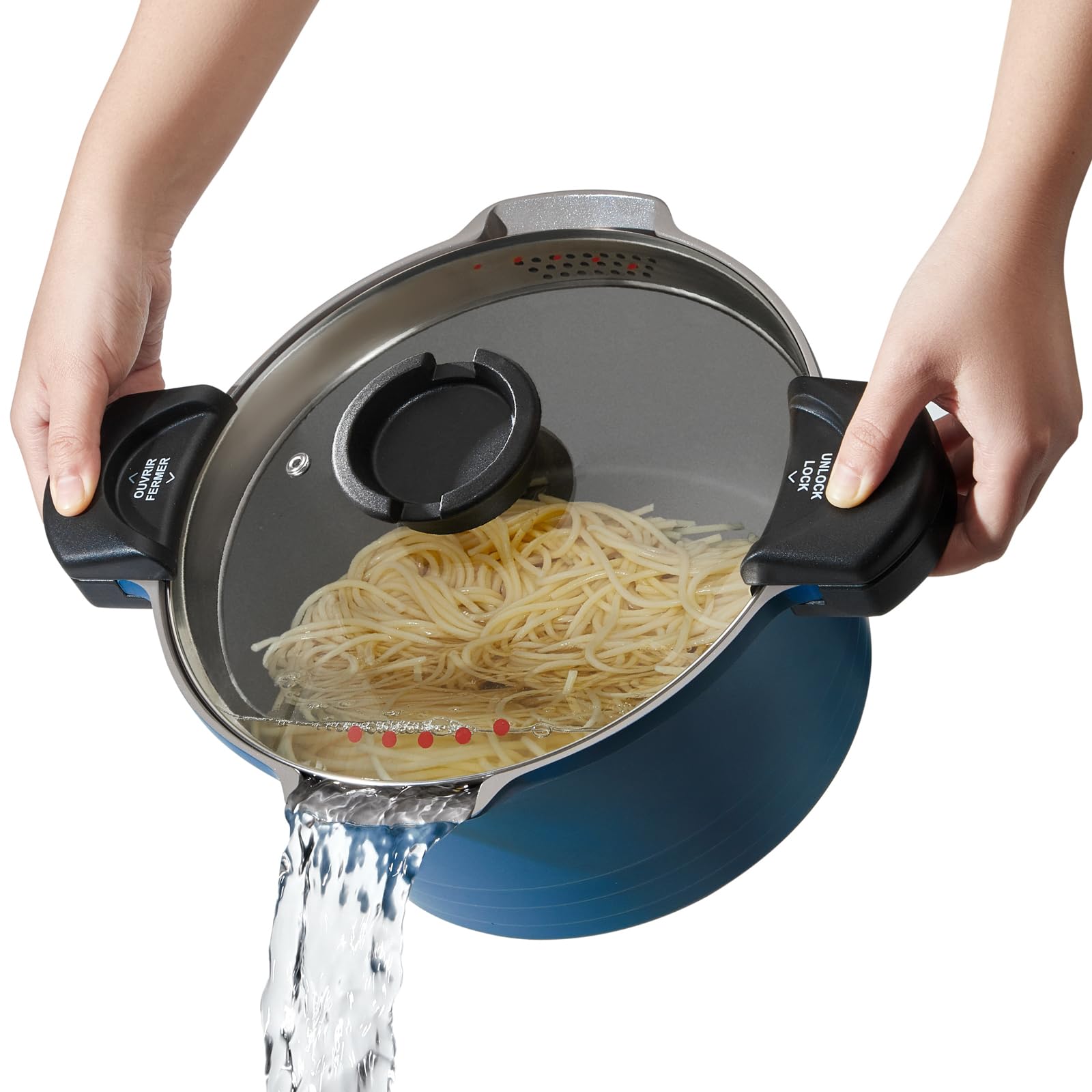 Rossetto Pentola per Pasta 24 cm 4,5 L Blu