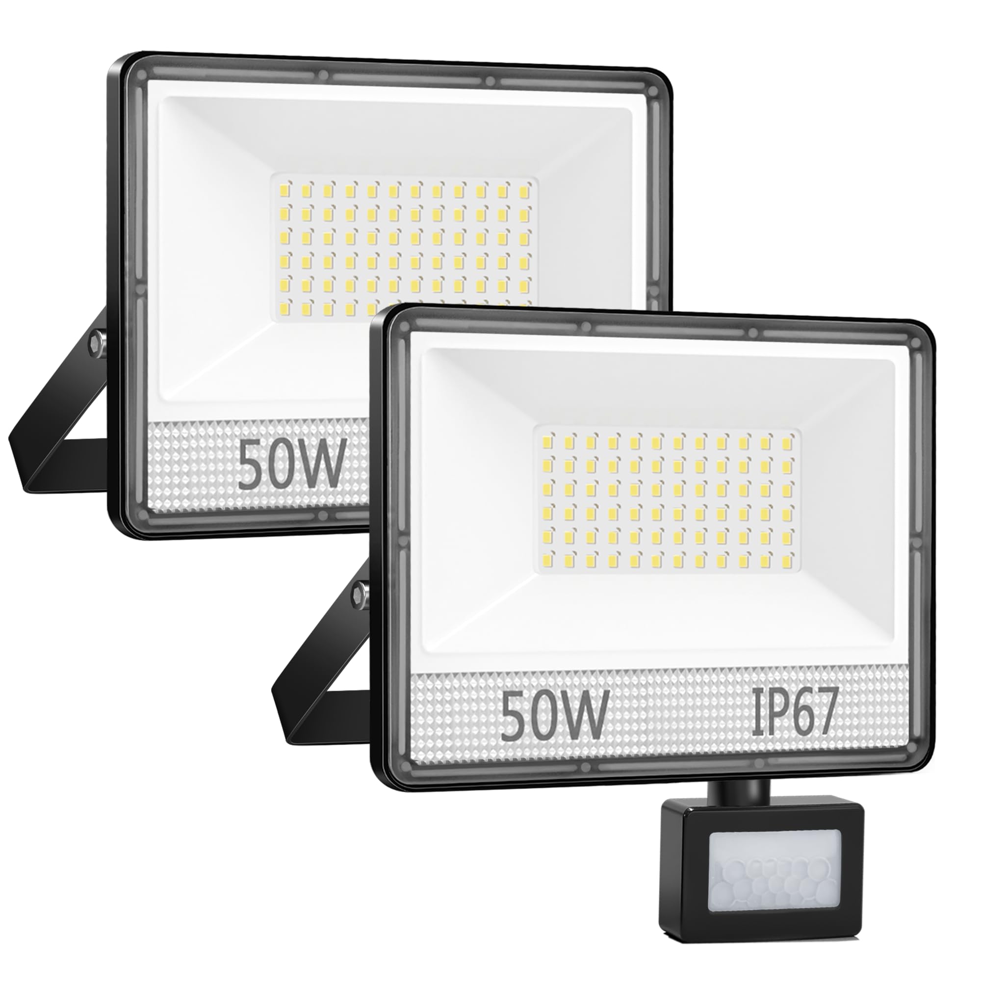 Proiettore LED Esterno 50W con Rilevatore, IP67