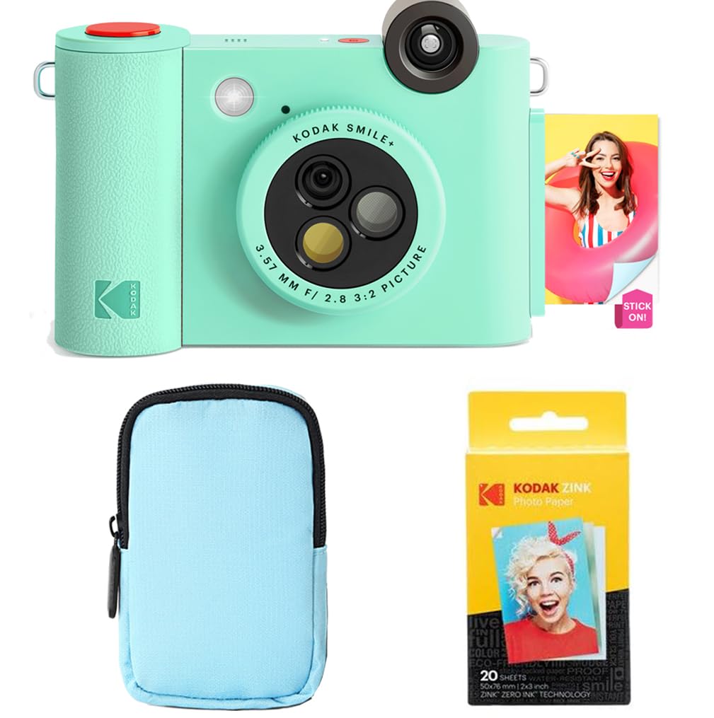 Kodak Smile+ 2-in-1 Fotocamera & Stampante Bluetooth 10MP, Verde