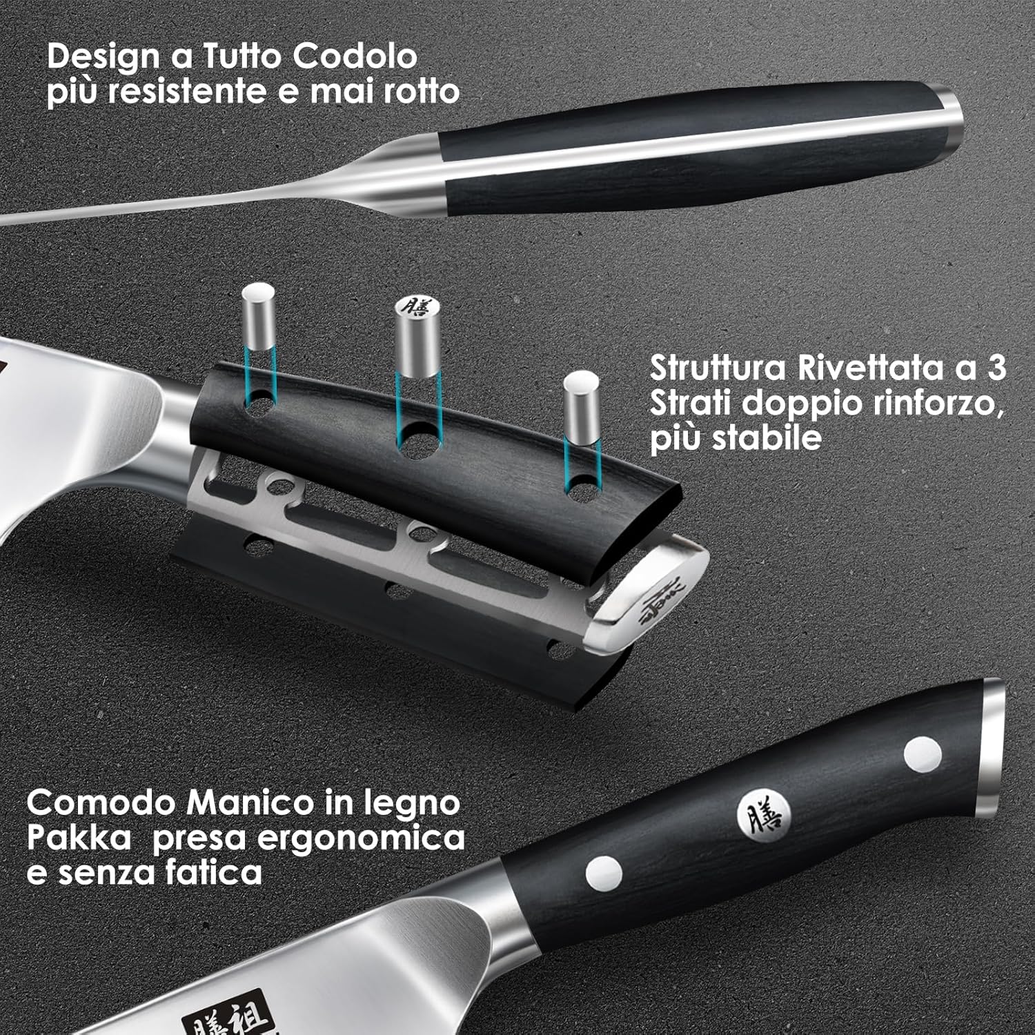 Shan Zu Coltello Santoku Giapponese 18 cm - immagine 5