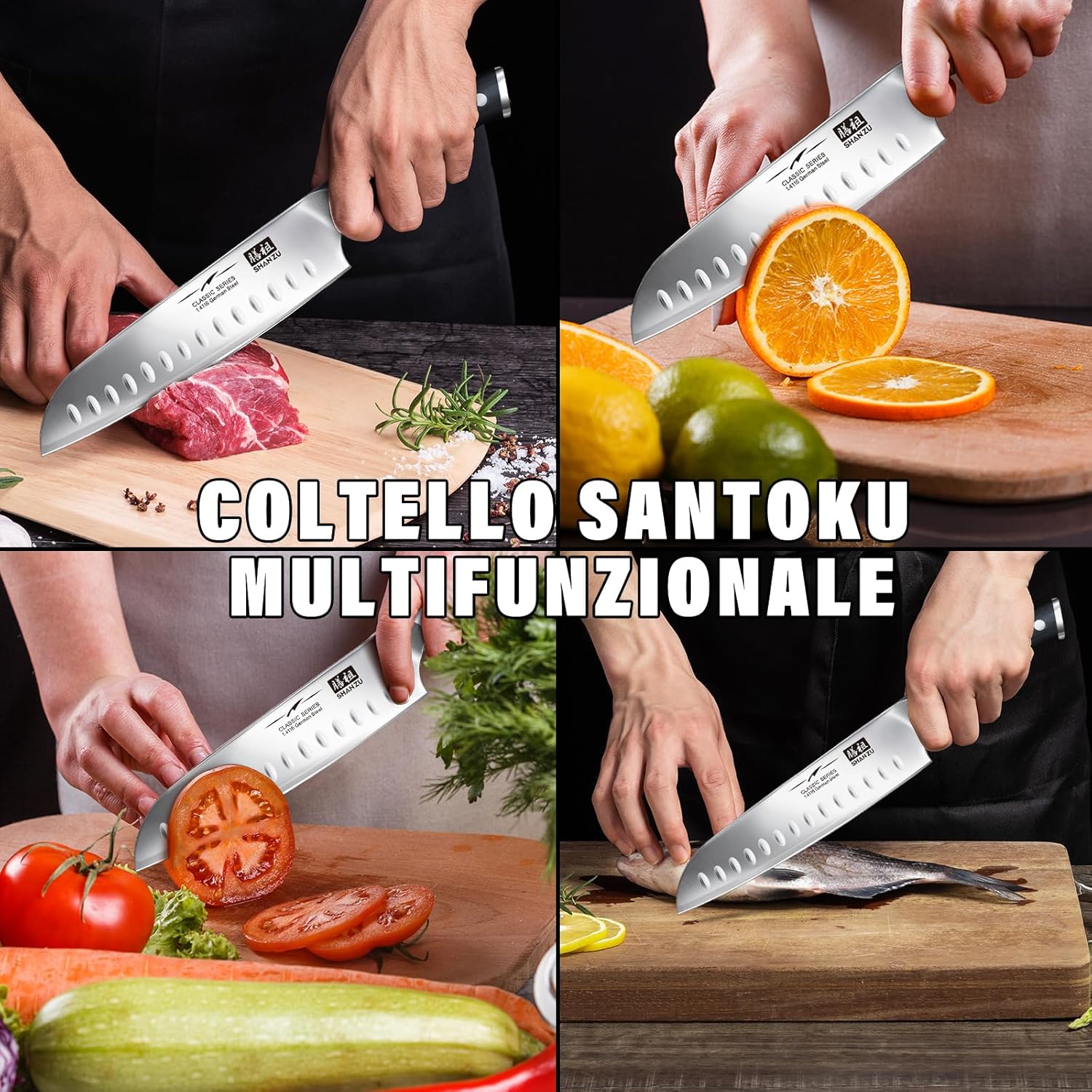 Shan Zu Coltello Santoku Giapponese 18 cm - immagine 6