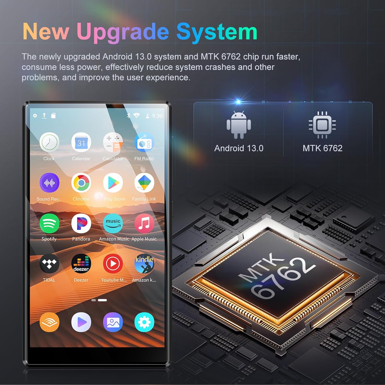 Oilsky Lettore MP3 con Bluetooth e WiFi 96GB - immagine 2