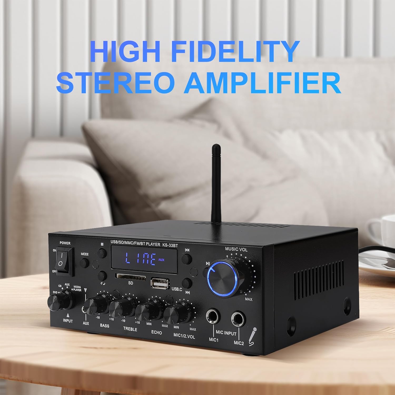 Amplificatore HiFi Audio Stereo 500W+500W BT - immagine 8