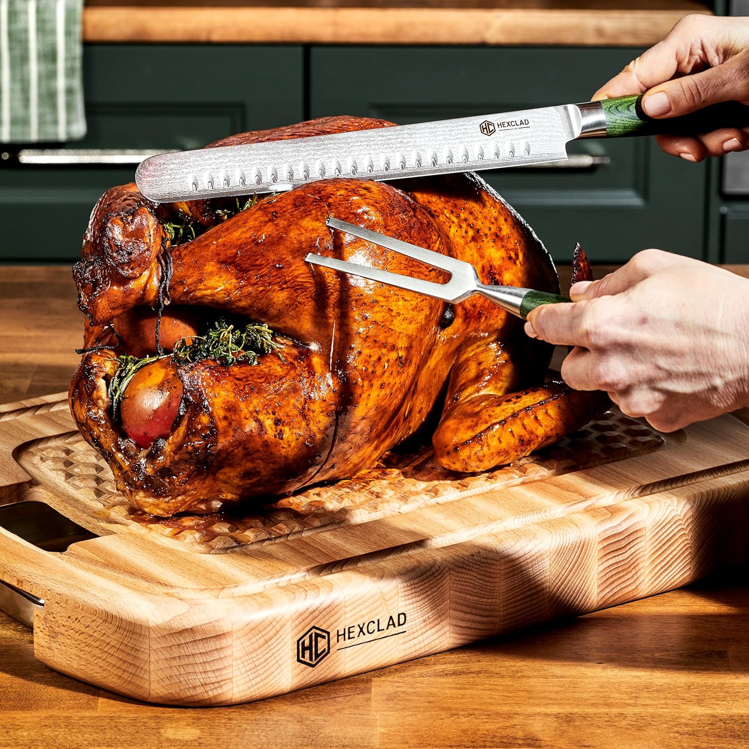 Hexclad Tagliere Bifacciale in Legno di Faggio Ibrido - immagine 7