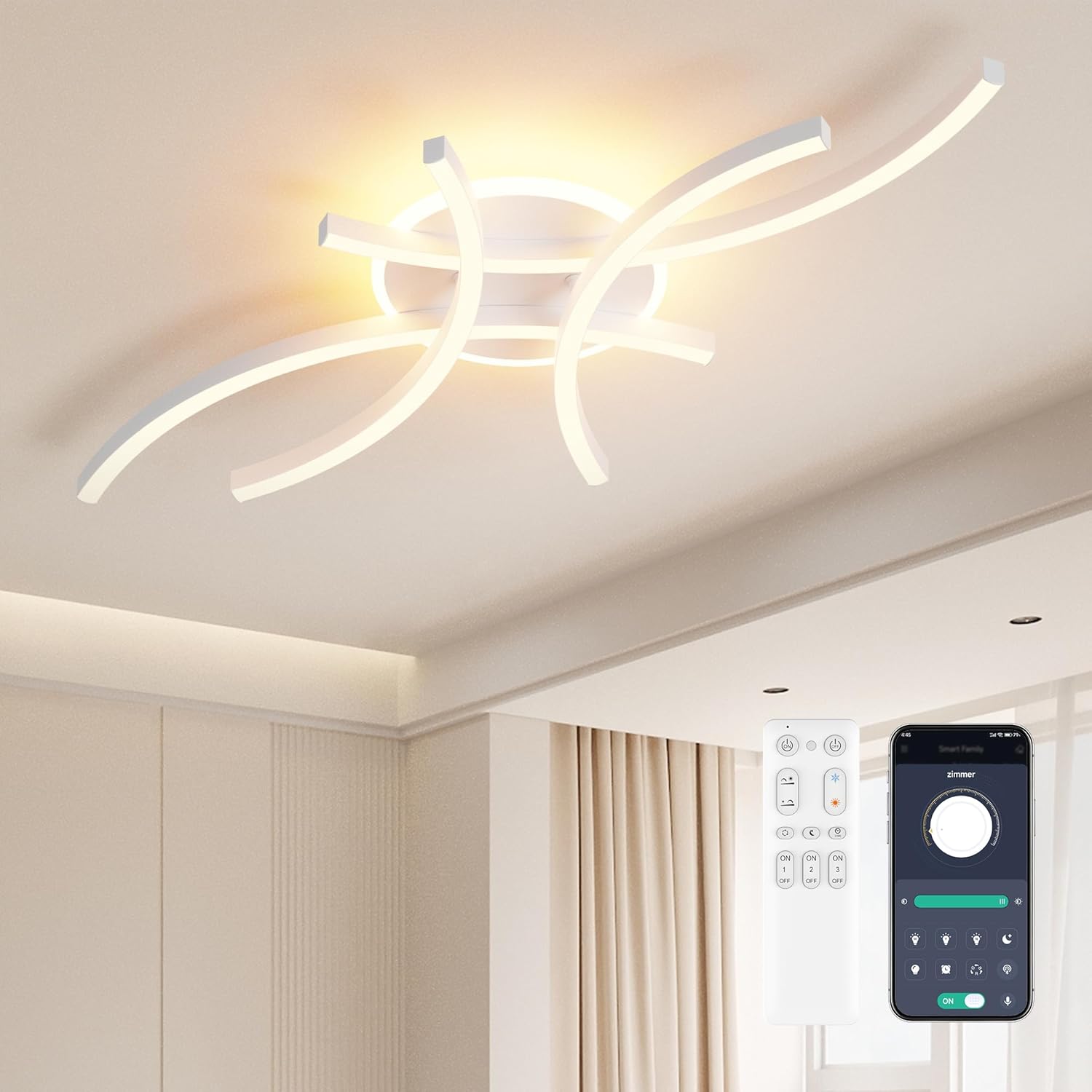 Plafoniera LED 72CM Dimmerabile con Telecomando - immagine 1