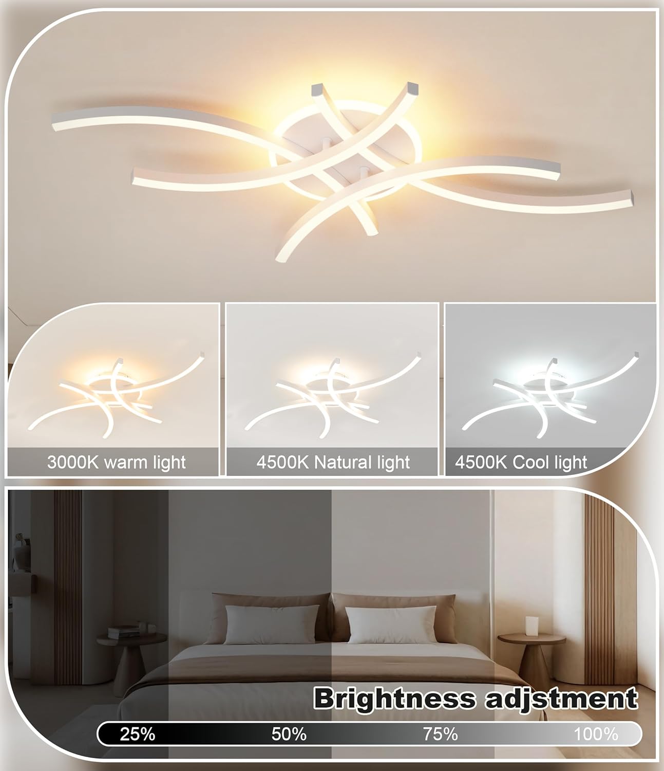 Plafoniera LED 72CM Dimmerabile con Telecomando - immagine 2