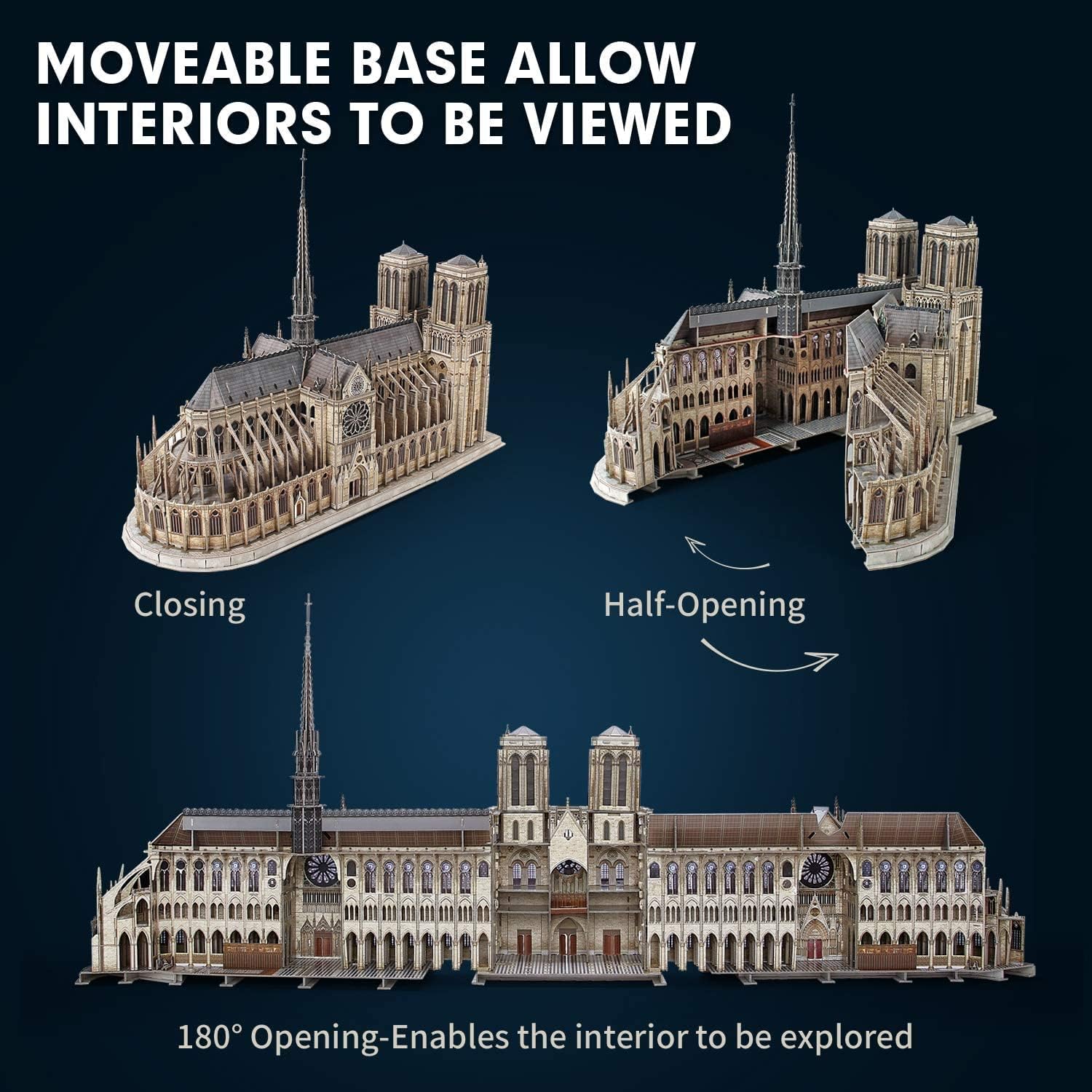 Cubicfun Puzzle 3D Notre Dame de Paris 293 Pezzi - immagine 4