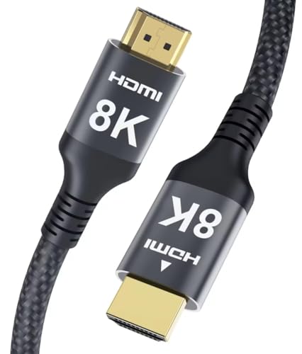 Cavo HDMI 4K 15M, Cavo HDMI ad Alta Velocità con Supporto Ethernet 4K 60HZ 2K 165Hz Ultra HD 3D eARC HDCP2.3 HDR10+ PC Compatibile Laptop TV Monitor Proiettore PS5 X-Box