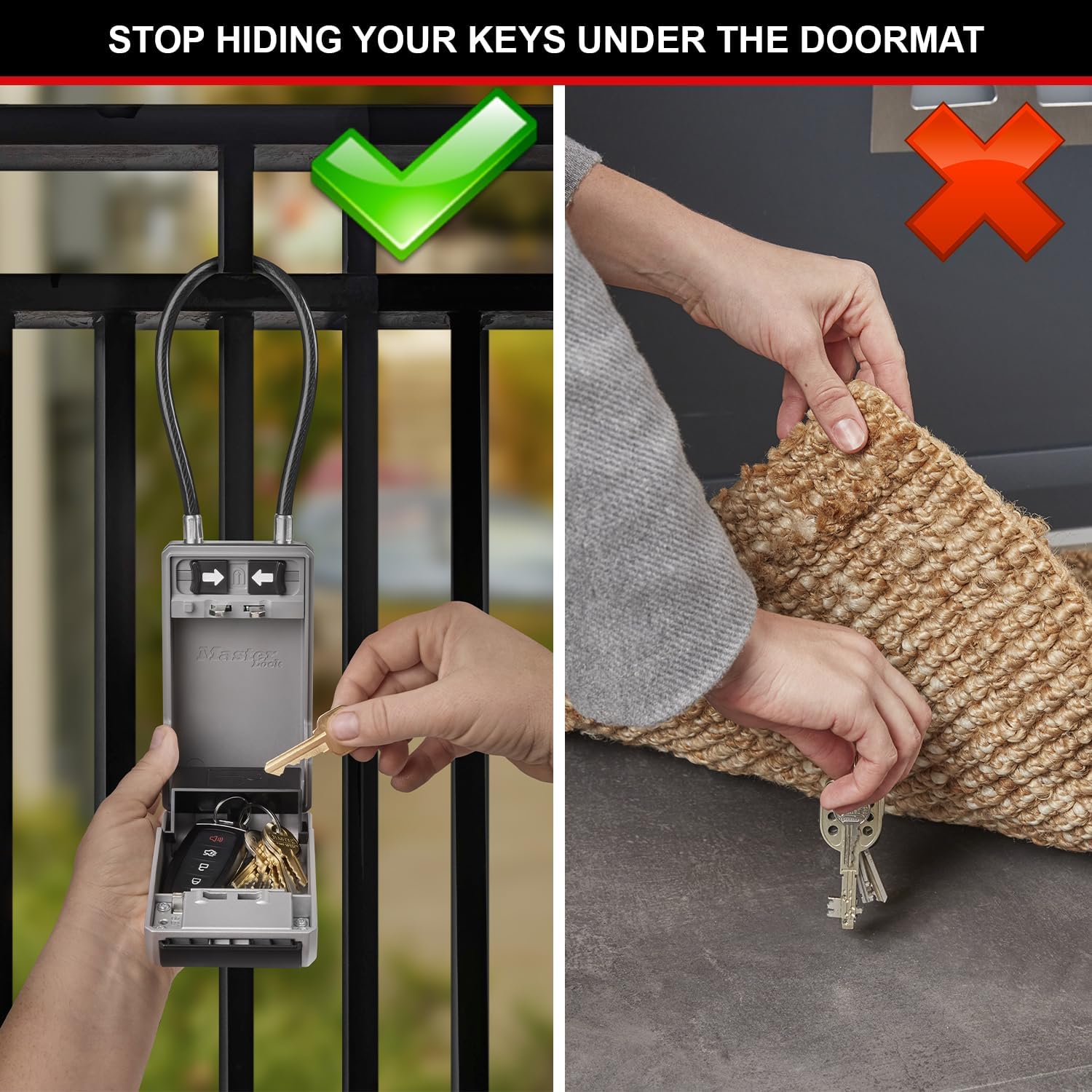 Master Lock 5482EURD Cassetta Portachiavi Extra Large - immagine 2