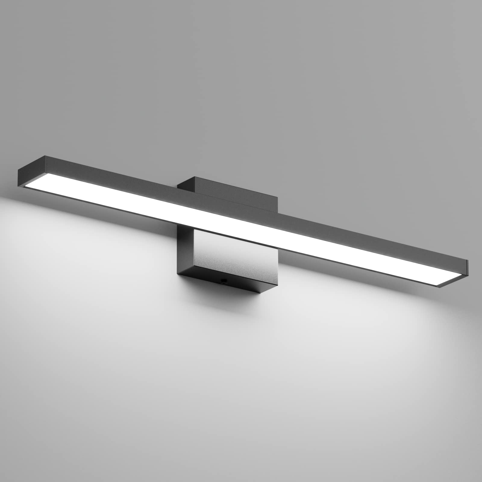 Klighten Lampada da Specchio Bagno 60cm 20W IP44, Nera