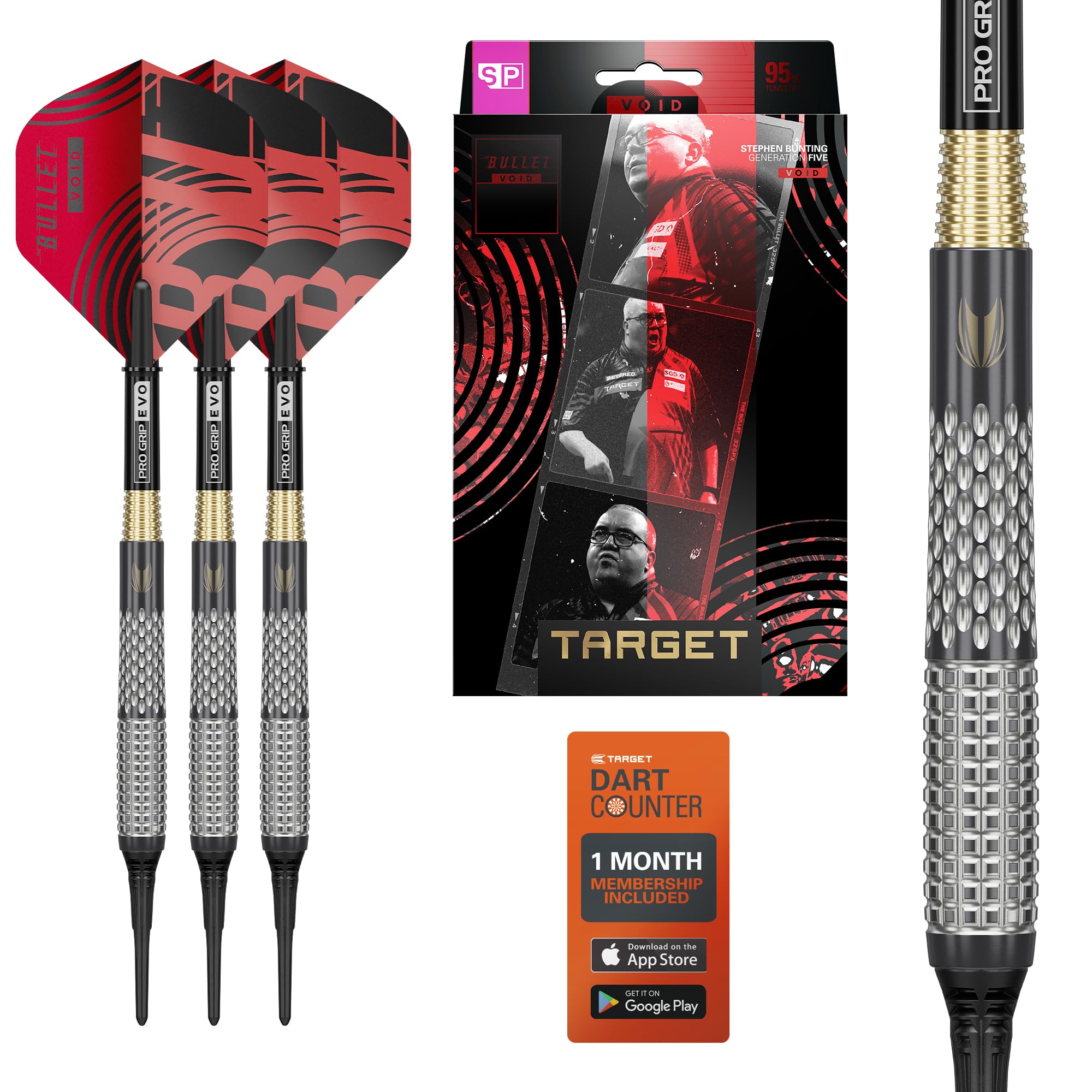 Target Darts Stephen Bunting G5 Void - Freccette Punta Morbida 18G