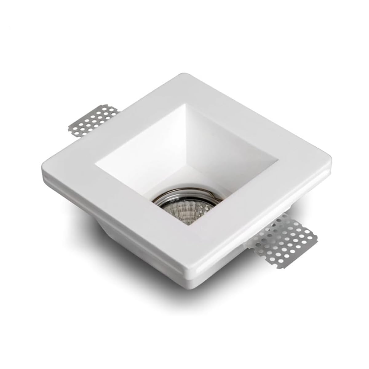 Eurekaled® - Portafaretto in Gesso CERAMICO da Incasso Quadrato