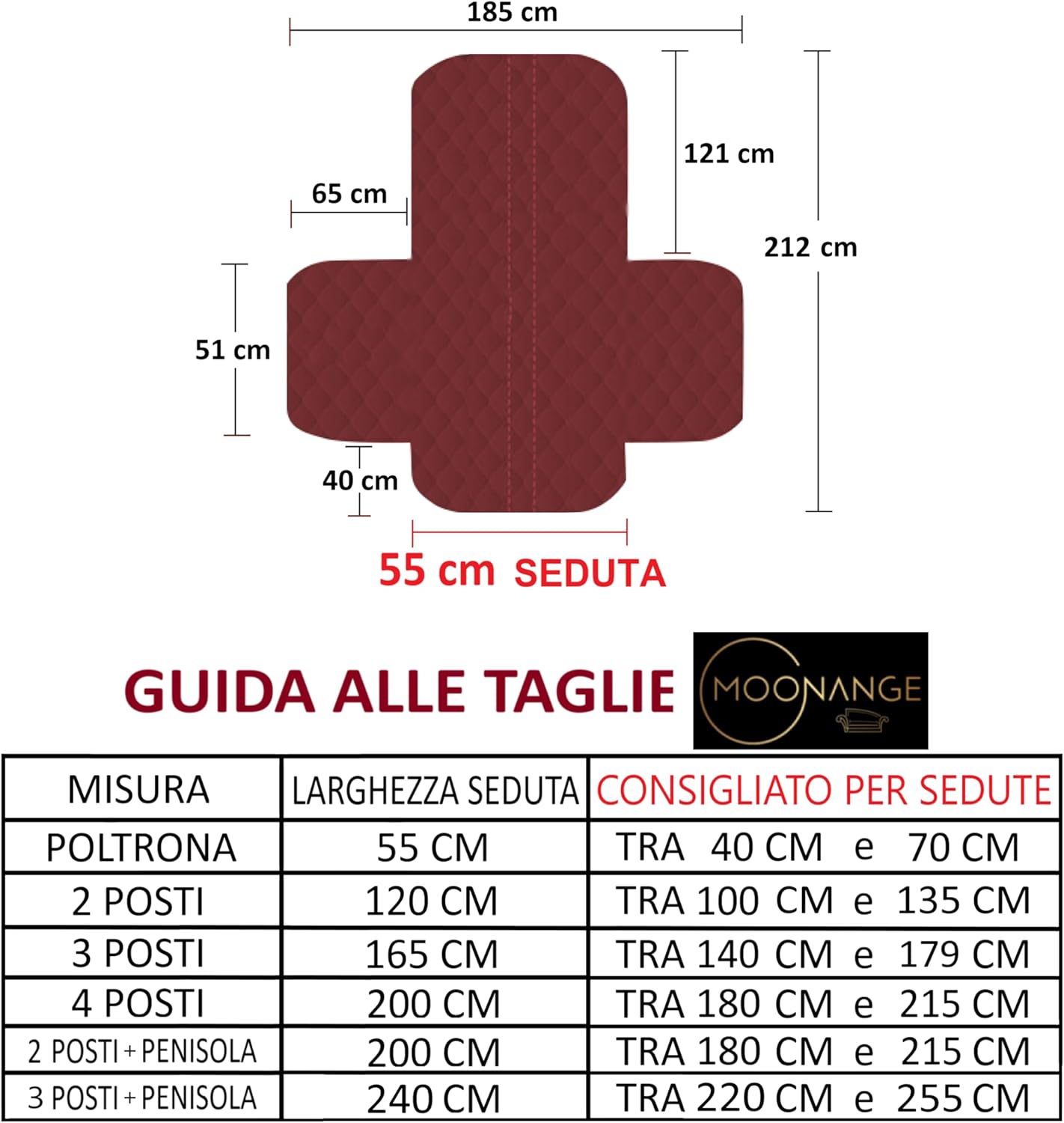 Moonange Copripoltrona 1 Posto con Braccioli - Tortora - immagine 5