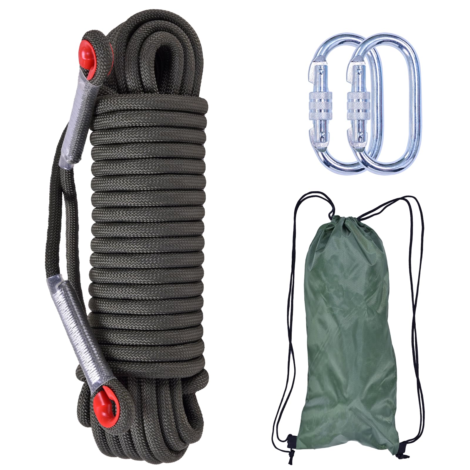 Lz.mzxu Corda da Arrampicata 20 Metri 10mm - Nero