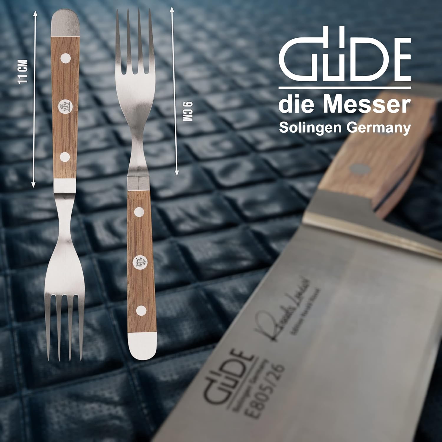 Güde Alpha Barrel Oak Forchetta con Manico in Quercia - immagine 2