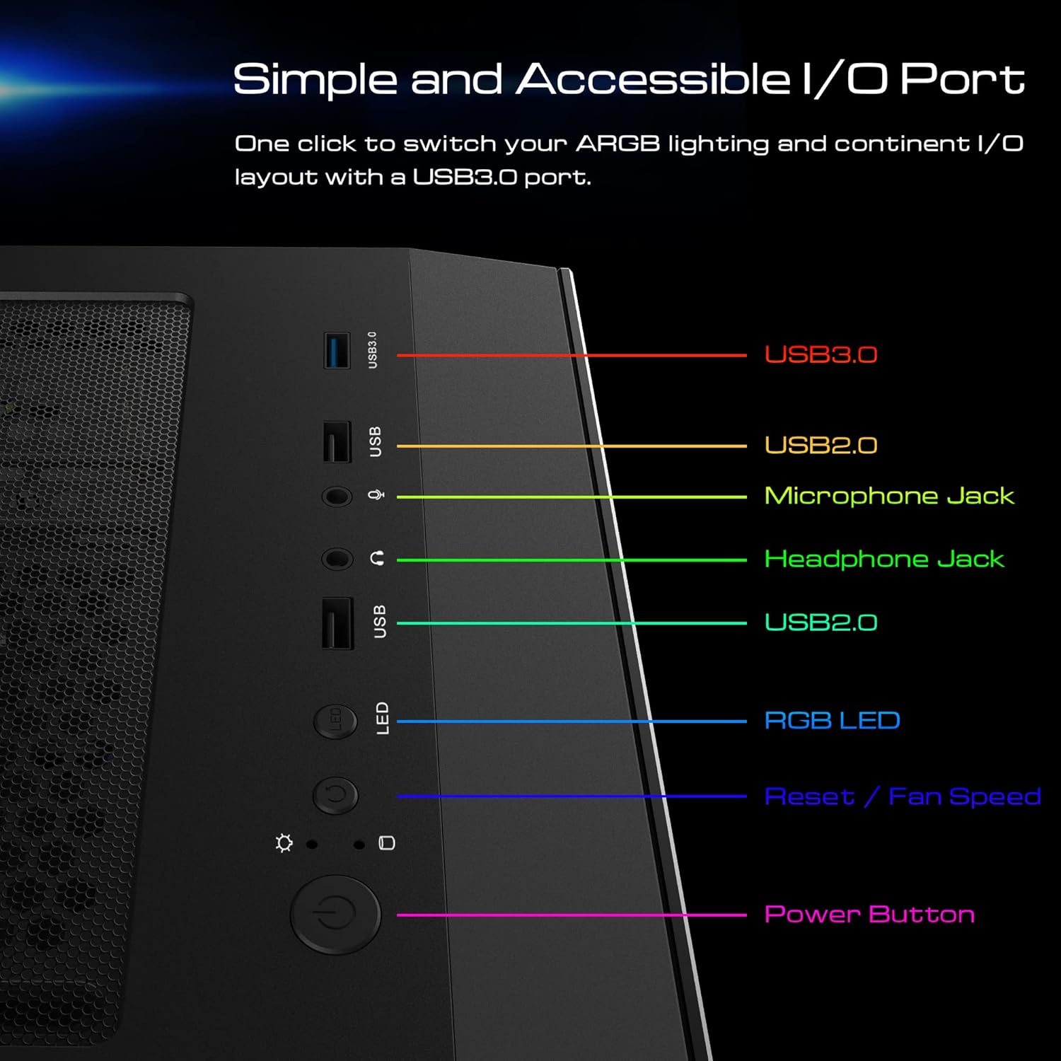 Gamdias APOLLO E2 Elite - Case Gaming Mid-Tower ATX - immagine 7