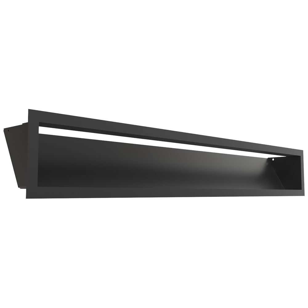 Kratki LUFT Griglia di Ventilazione 12x80 cm, Nera