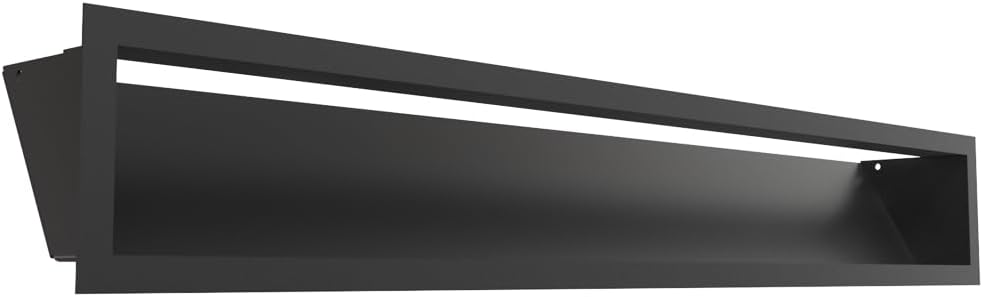 Kratki LUFT Griglia di Ventilazione 12x80 cm, Nera - immagine 1