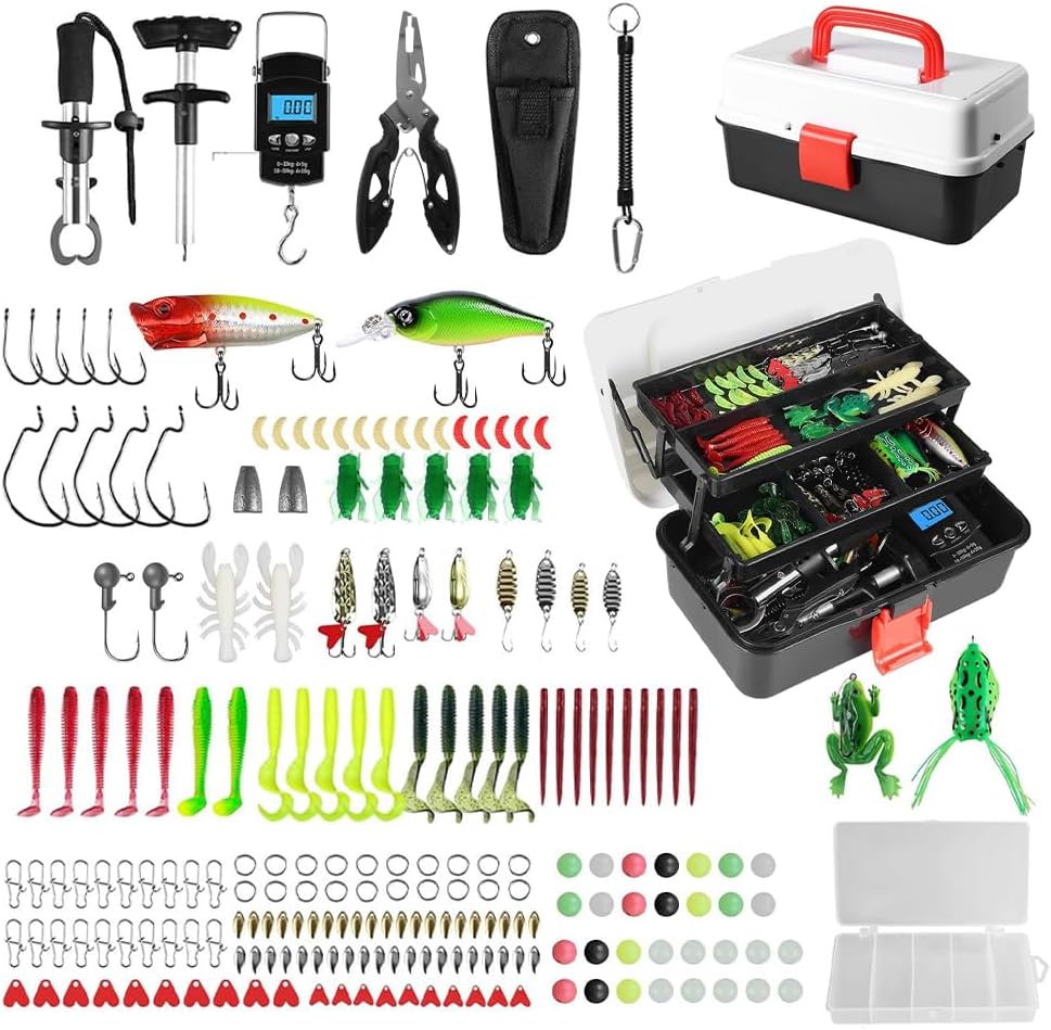 Set 213 Esche e Attrezzi da Pesca con Valigetta - immagine 1