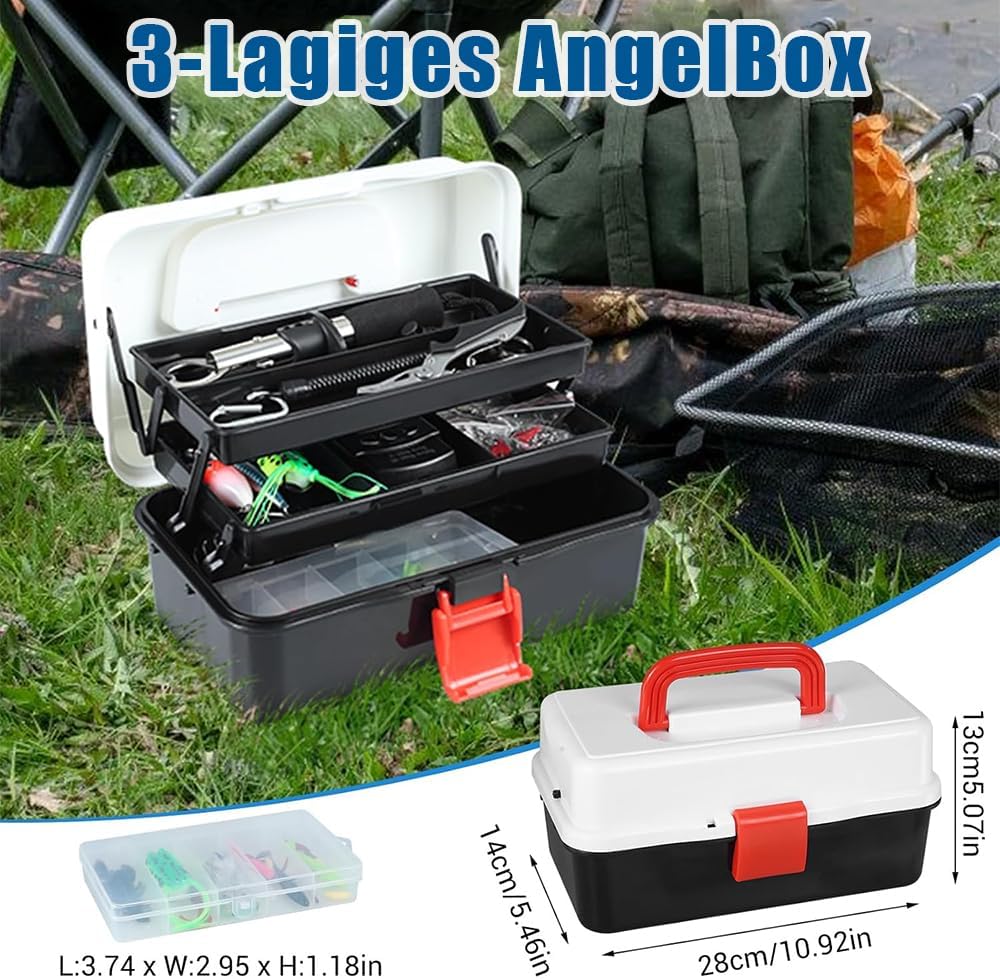 Set 213 Esche e Attrezzi da Pesca con Valigetta - immagine 2