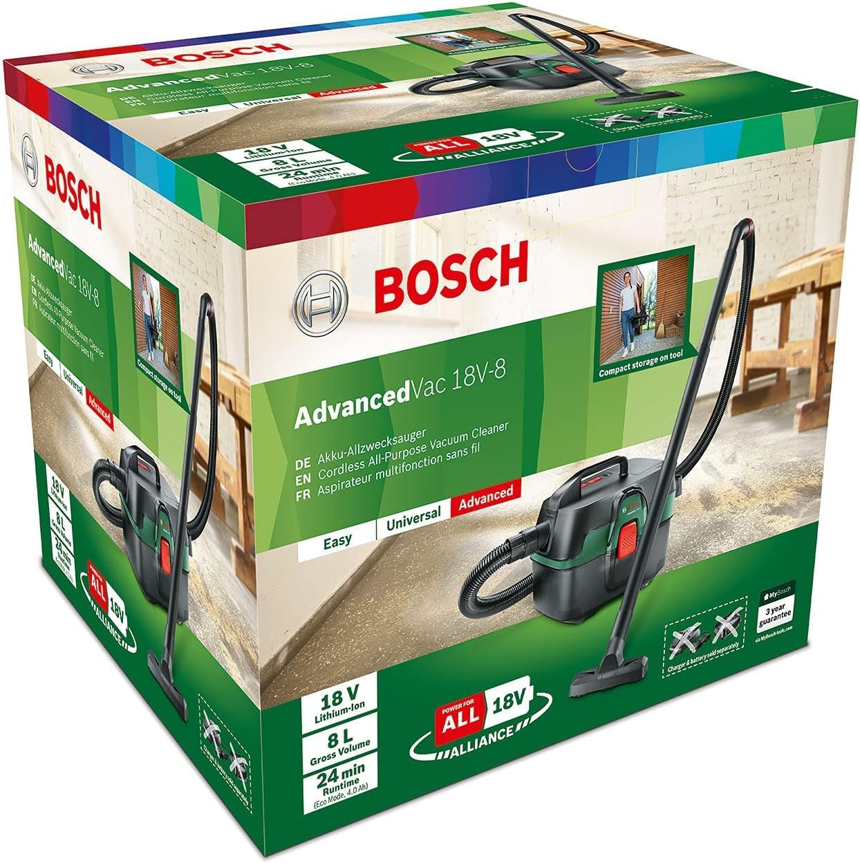 Bosch AdvancedVac 18 V - Aspiratore Umido e Secco - immagine 7