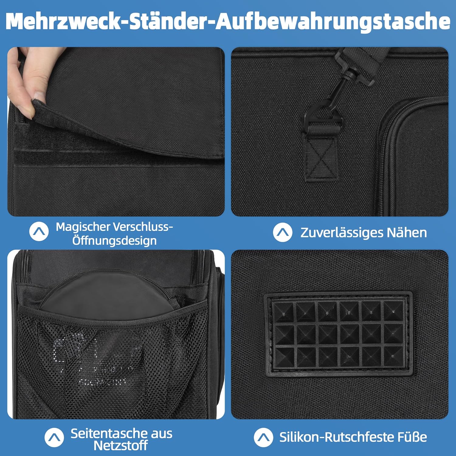 OUUTMEE Borsa Portatile per Treppiede con Tracolla, Nero - immagine 6