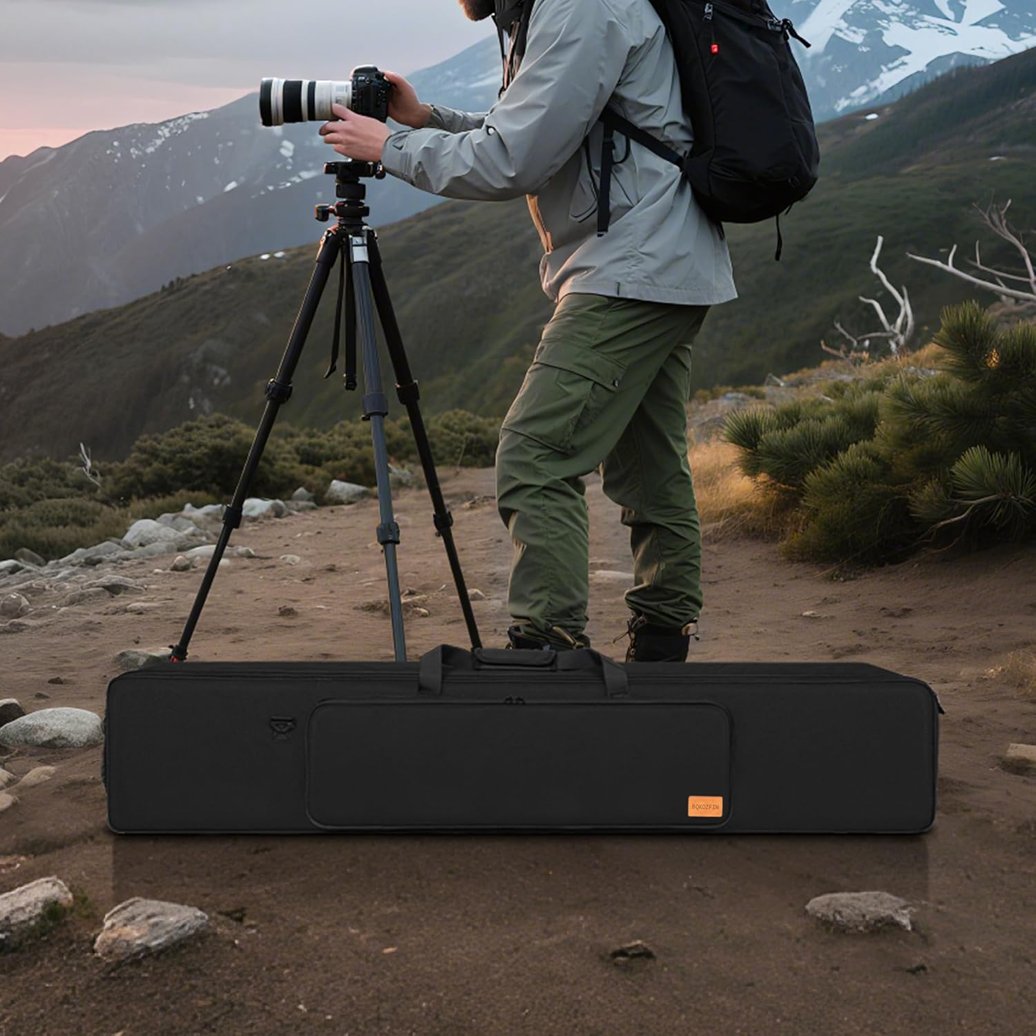 OUUTMEE Borsa Portatile per Treppiede con Tracolla, Nero - immagine 8