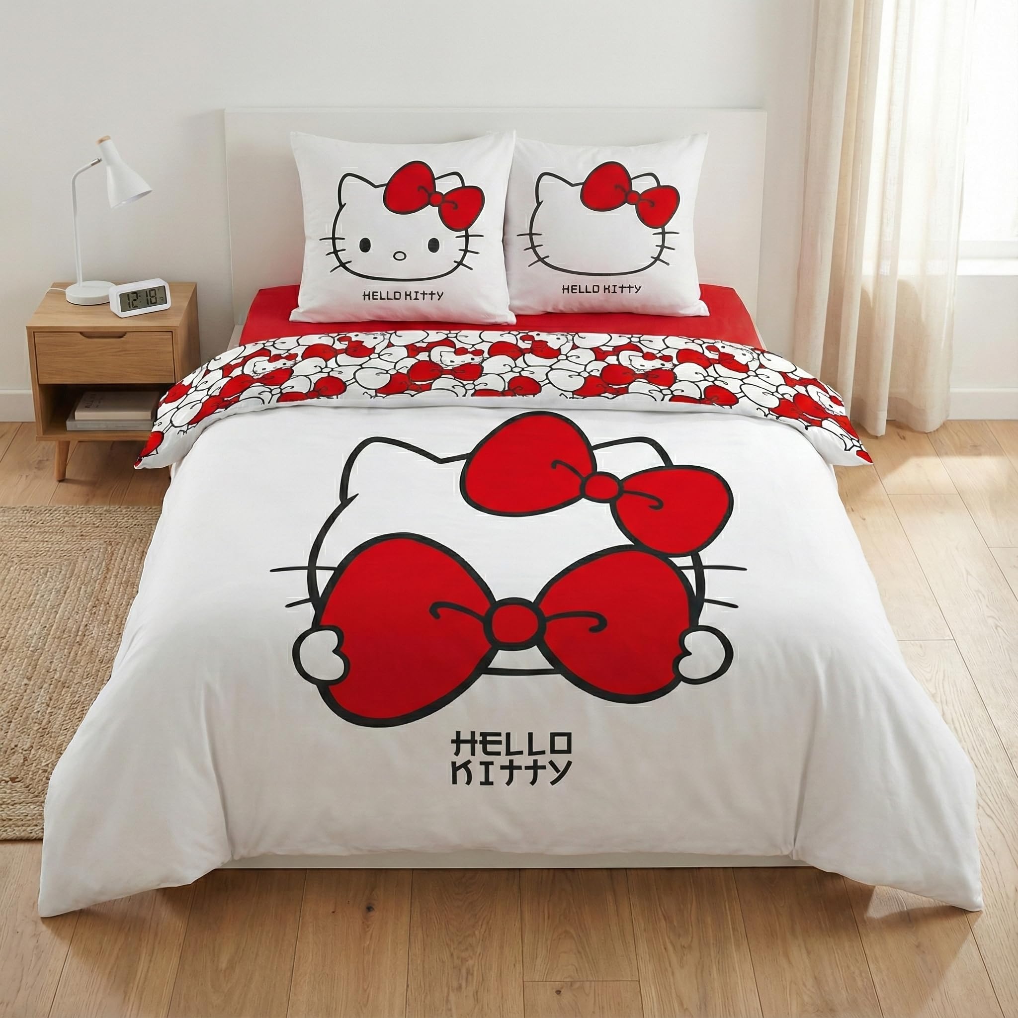 Aymax Parure Letto Matrimoniale Hello Kitty Bow