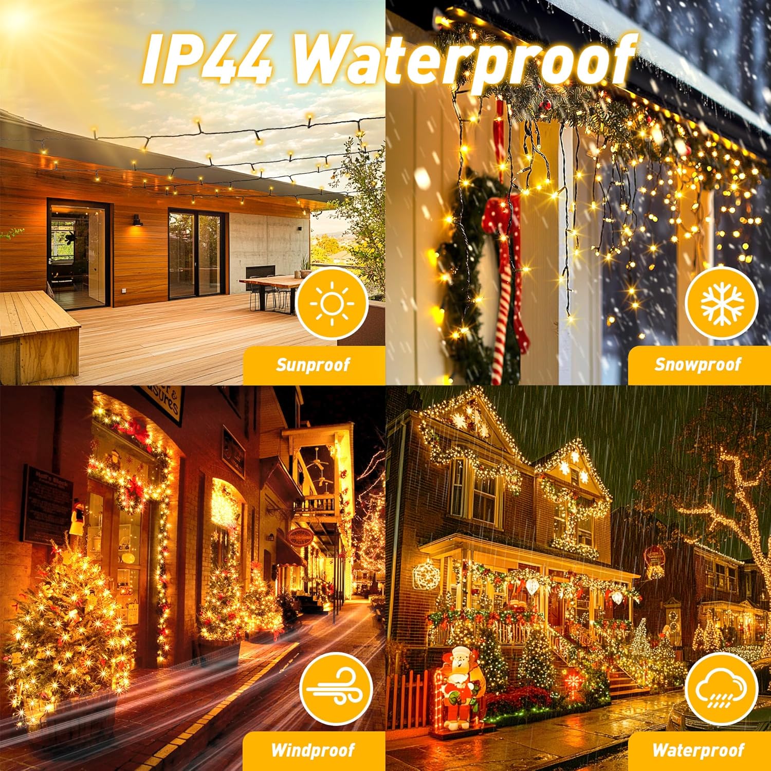 Auriostar Luci Natale Esterno 60m, 600LED IP44 - immagine 4