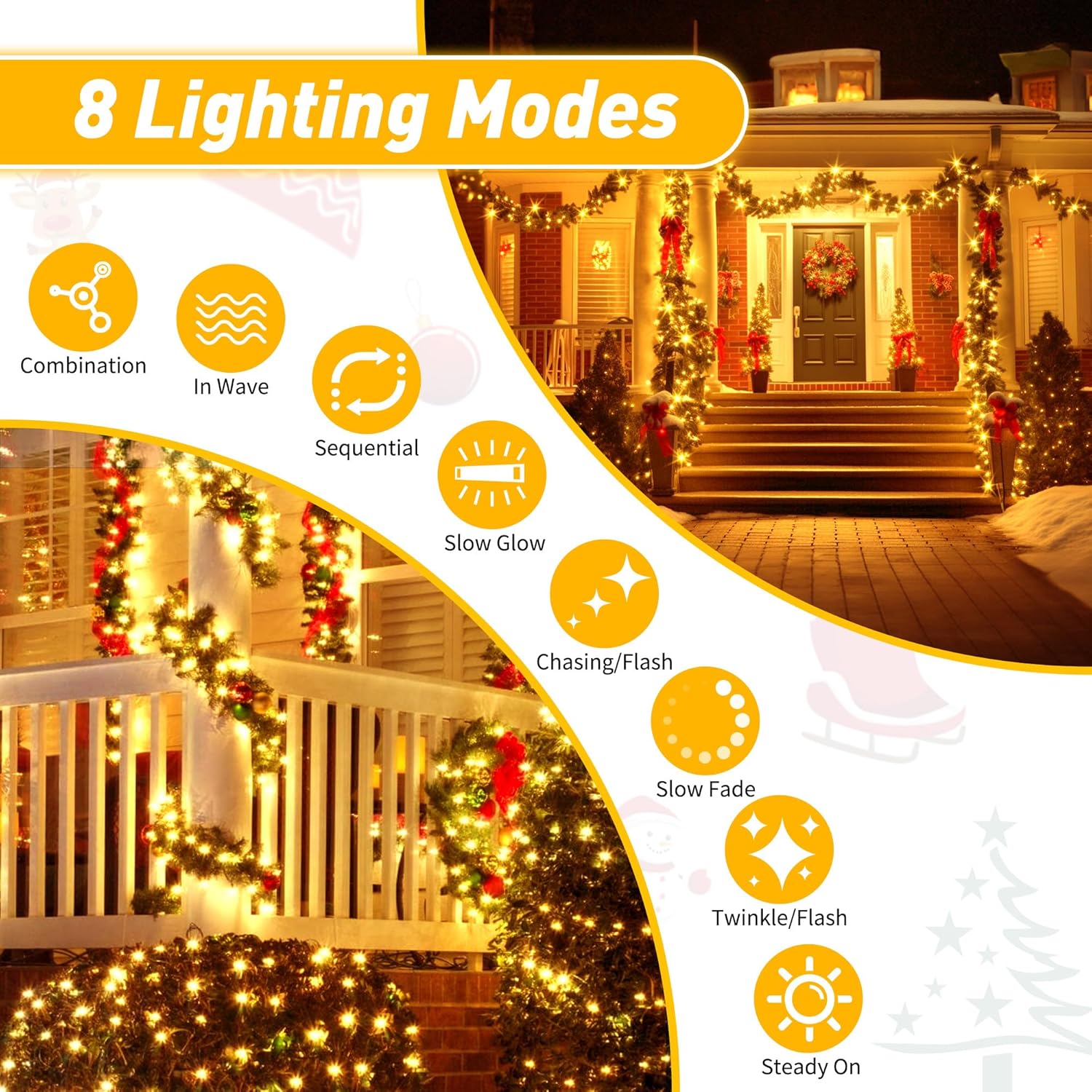 Auriostar Luci Natale Esterno 60m, 600LED IP44 - immagine 5