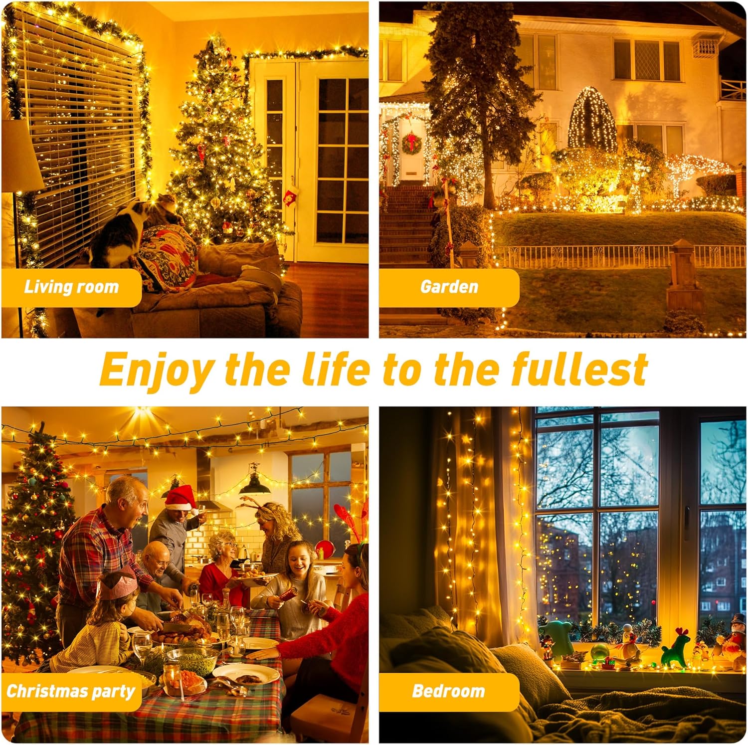 Auriostar Luci Natale Esterno 60m, 600LED IP44 - immagine 8