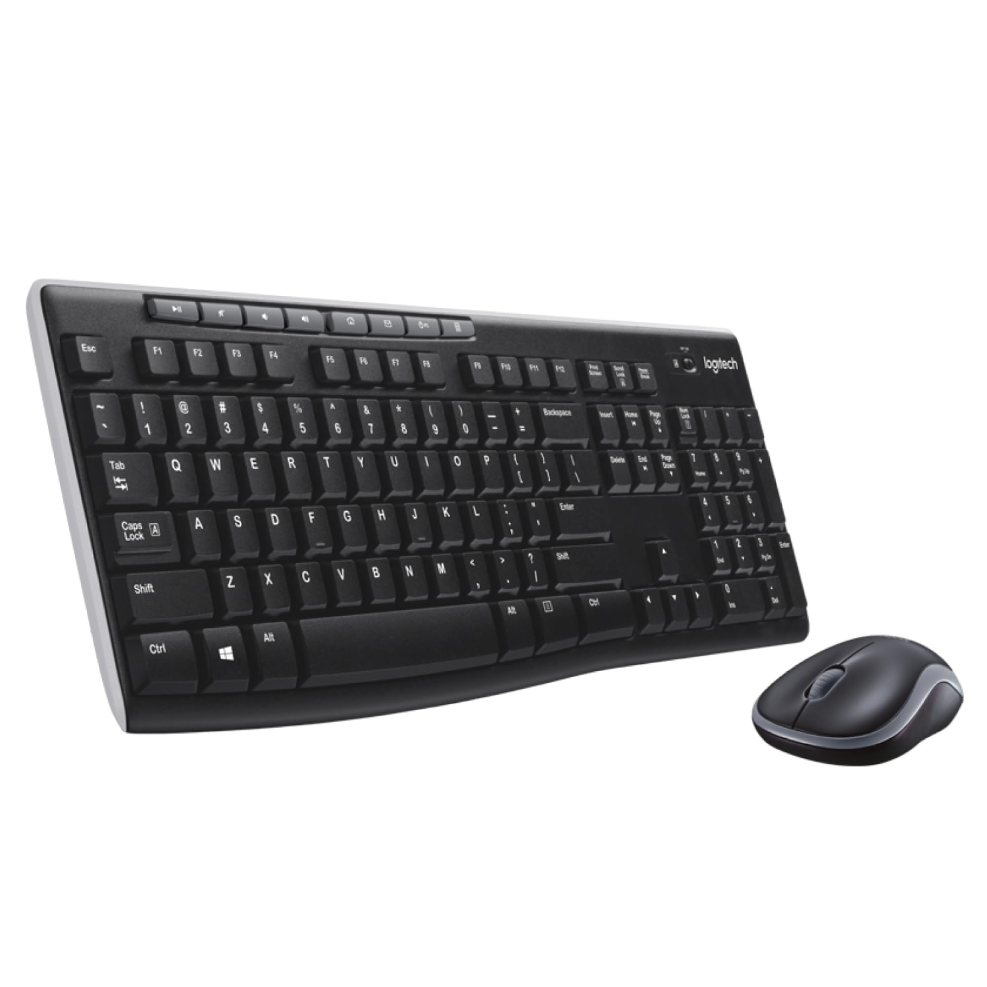 Logitech MK270 Combo Tastiera e Mouse Wireless, Nero