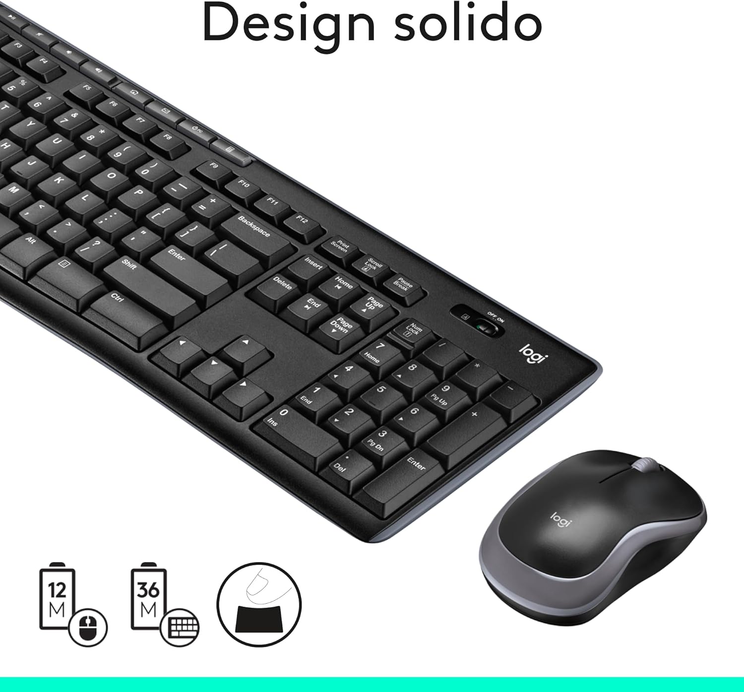 Logitech MK270 Combo Tastiera e Mouse Wireless, Nero - immagine 6