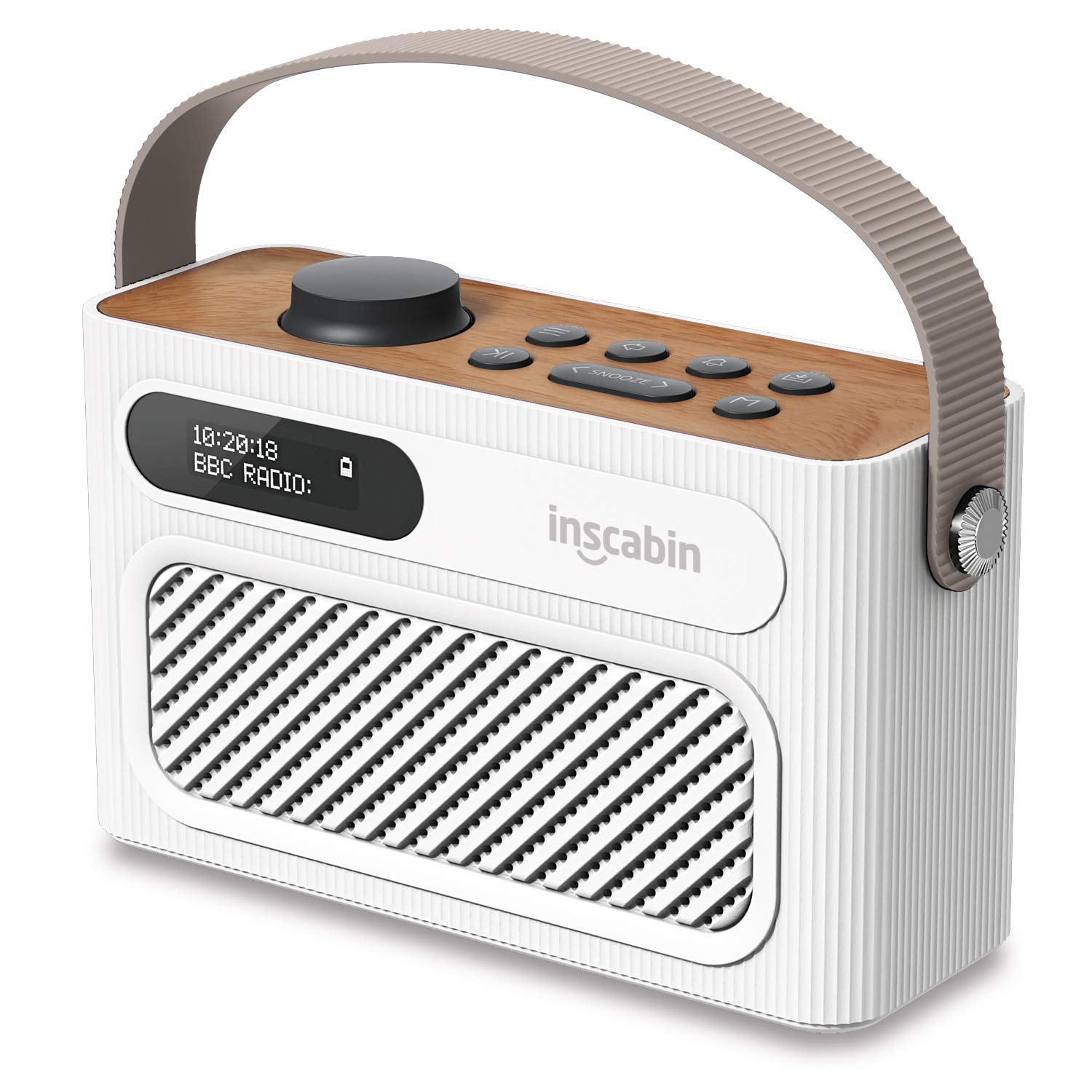 Inscabin M60 - Radio DAB+/FM e Altoparlante Bluetooth, White