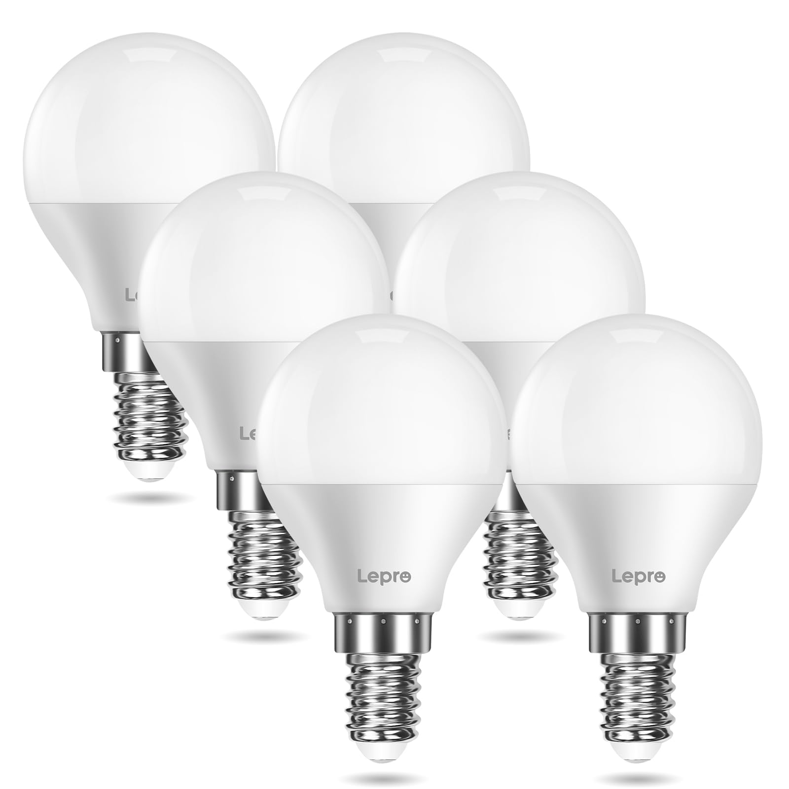 Lepro Lampadine LED E14 Luce Calda 4.9W (40W) - 6 Pezzi