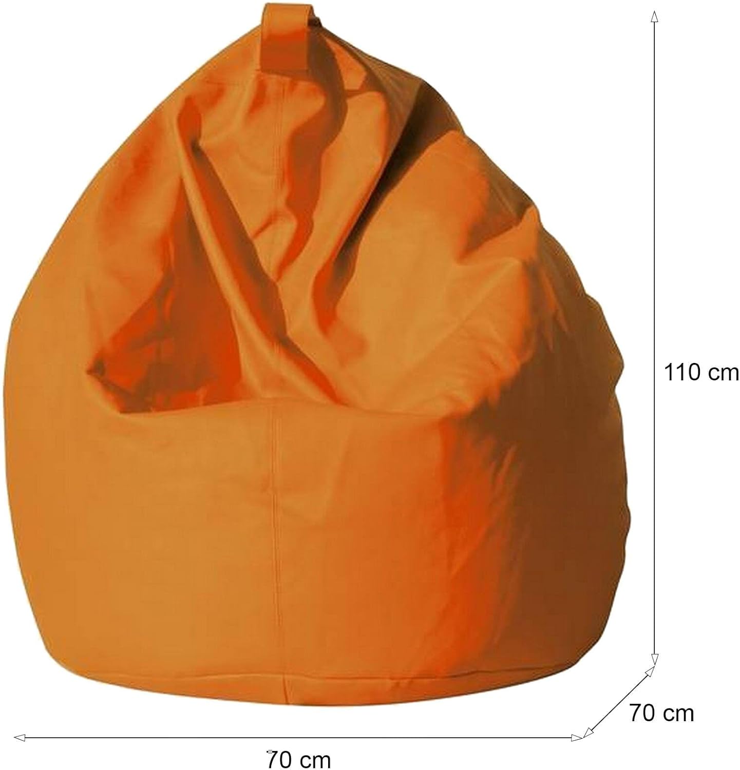 Dmora Pouf Poltrona a Sacco, Rivestimento in Cotone, 60 x 50 x 80 cm - immagine 2