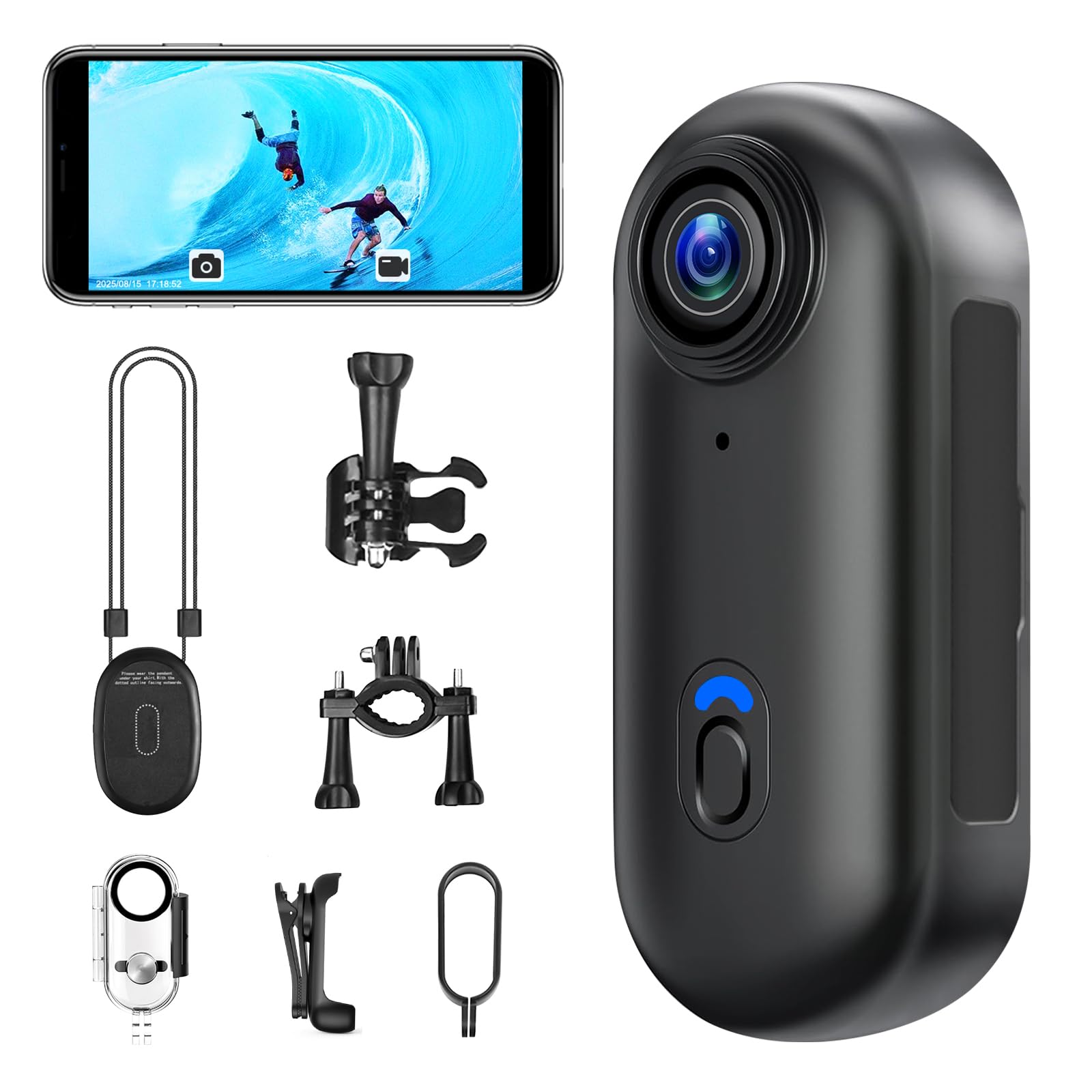 Telecamera Sportiva HD 1080P WiFi Subacquea 30m