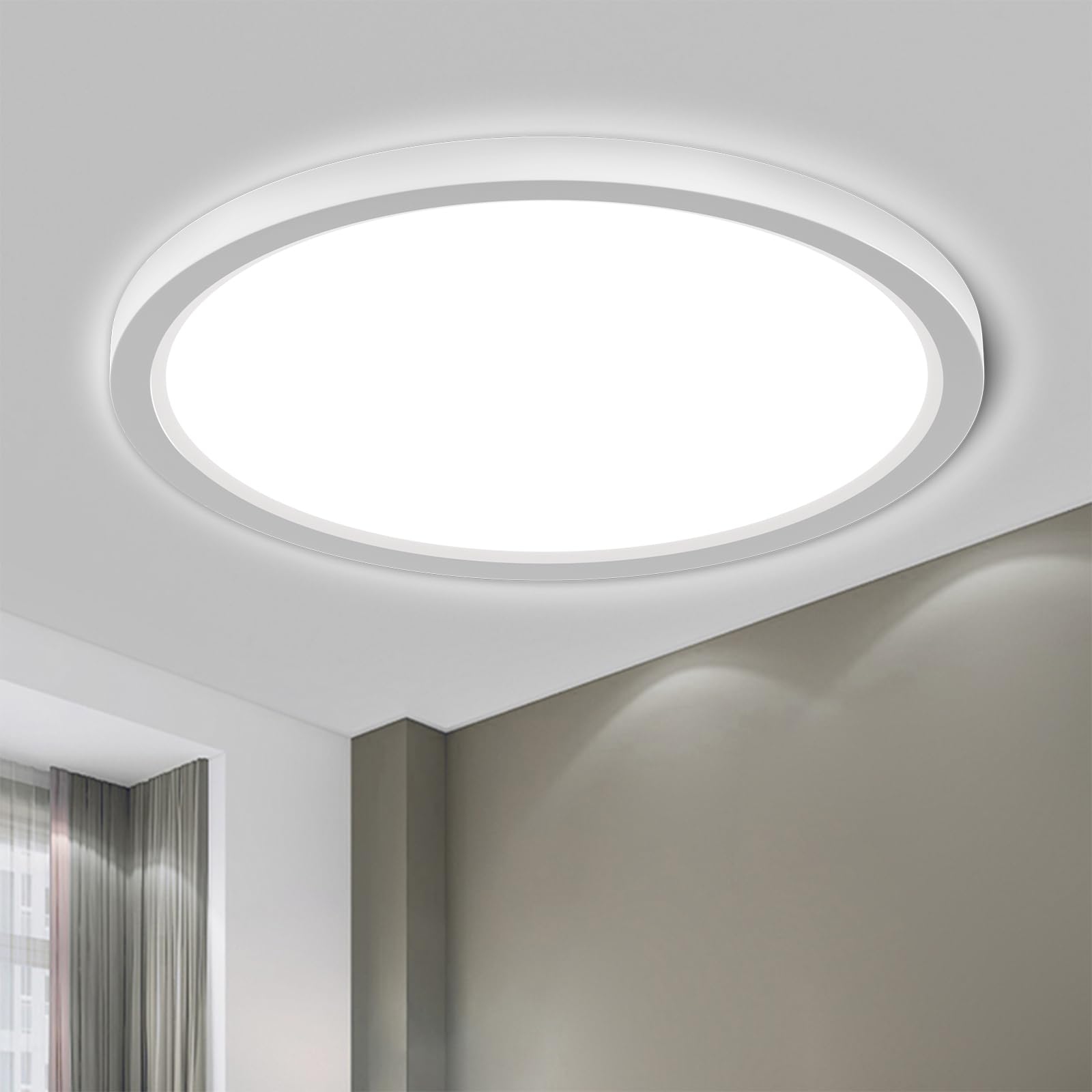 Lqwell® Plafoniera LED Rotonda 22W IP44, 300*25mm