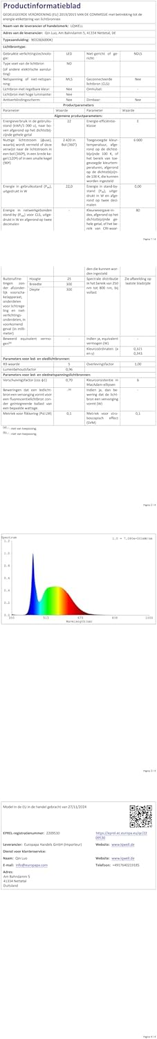 Lqwell® Plafoniera LED Rotonda 22W IP44, 300*25mm - immagine 12