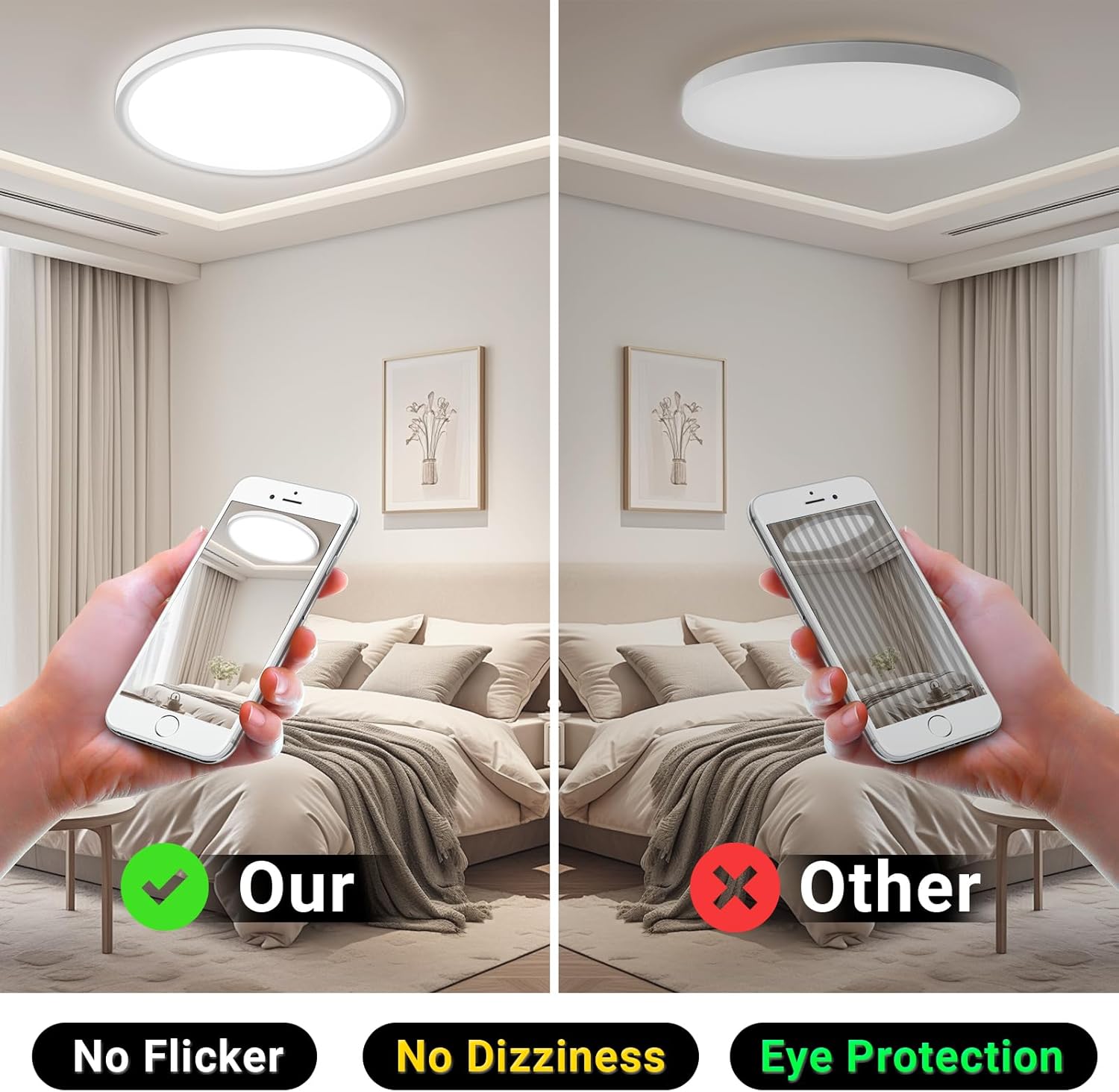 Lqwell® Plafoniera LED Rotonda 22W IP44, 300*25mm - immagine 4